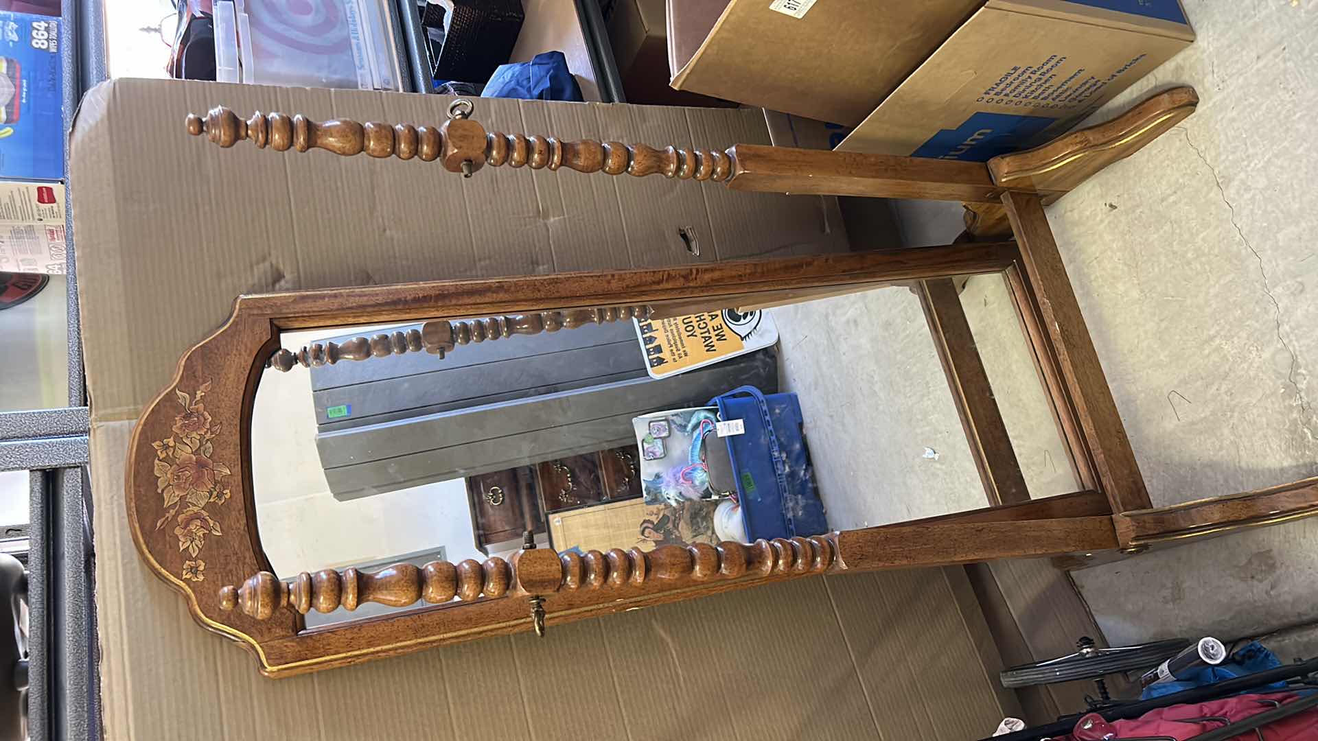 Photo 1 of VINTAGE LEA WOOD FLOOR MIRROR