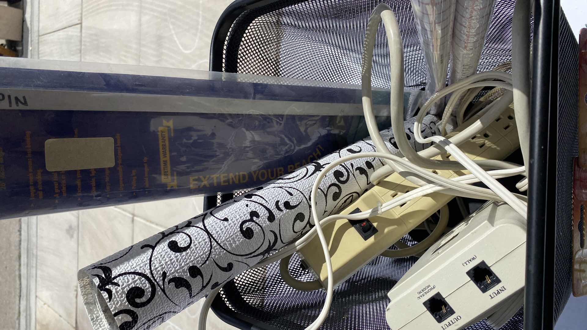 Photo 1 of PAIR OF OFFICE TRASH CANS CORD COVERS SERGE SUPPRESSORS AND MORE