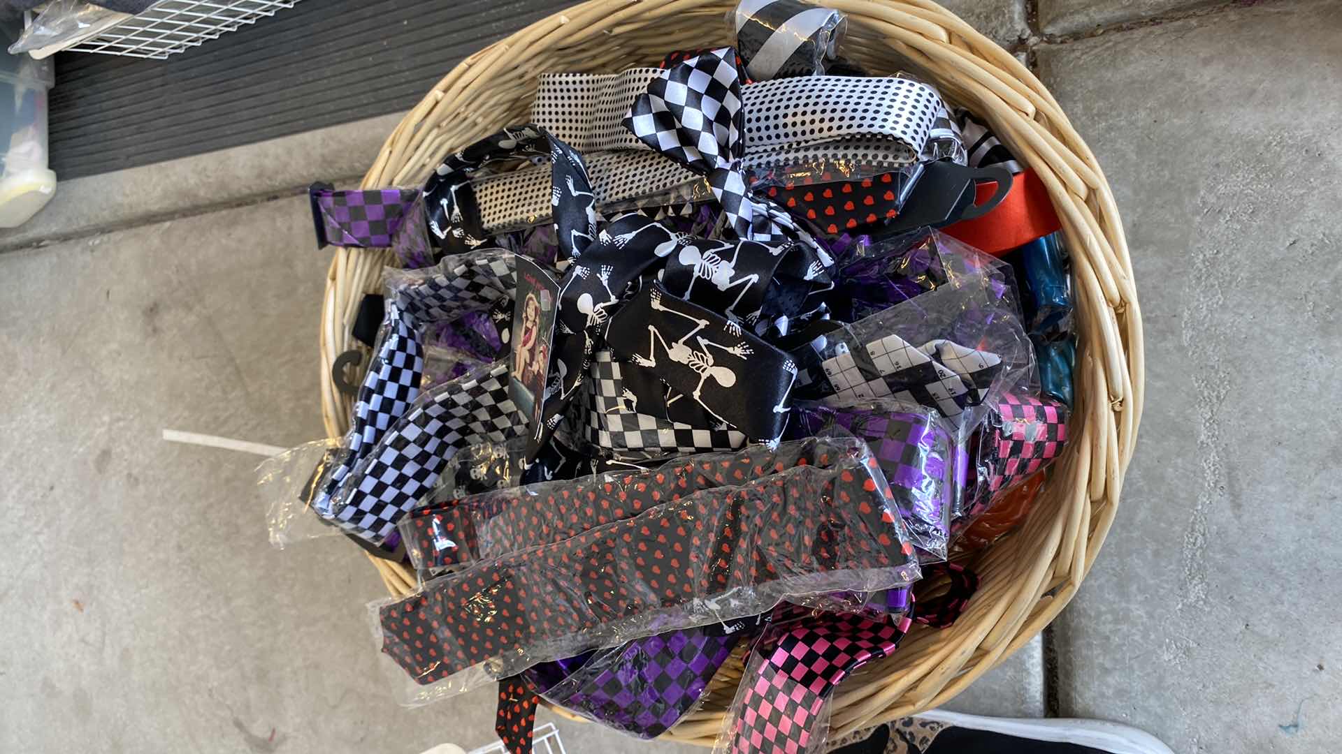 Photo 1 of BASKET OF BOYS ELASTIC TIES AND REGULAR TIES