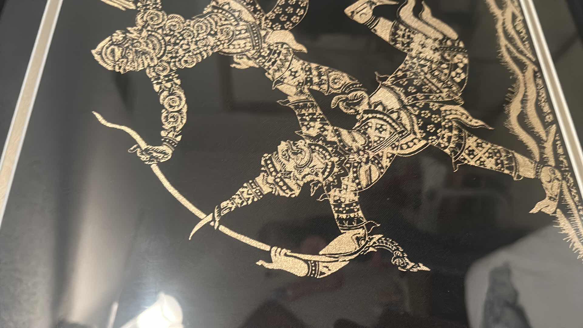Photo 1 of BLACK FRAMED GOLD AND BLACK “THAILAND WARRIORS” 15” x 15”
