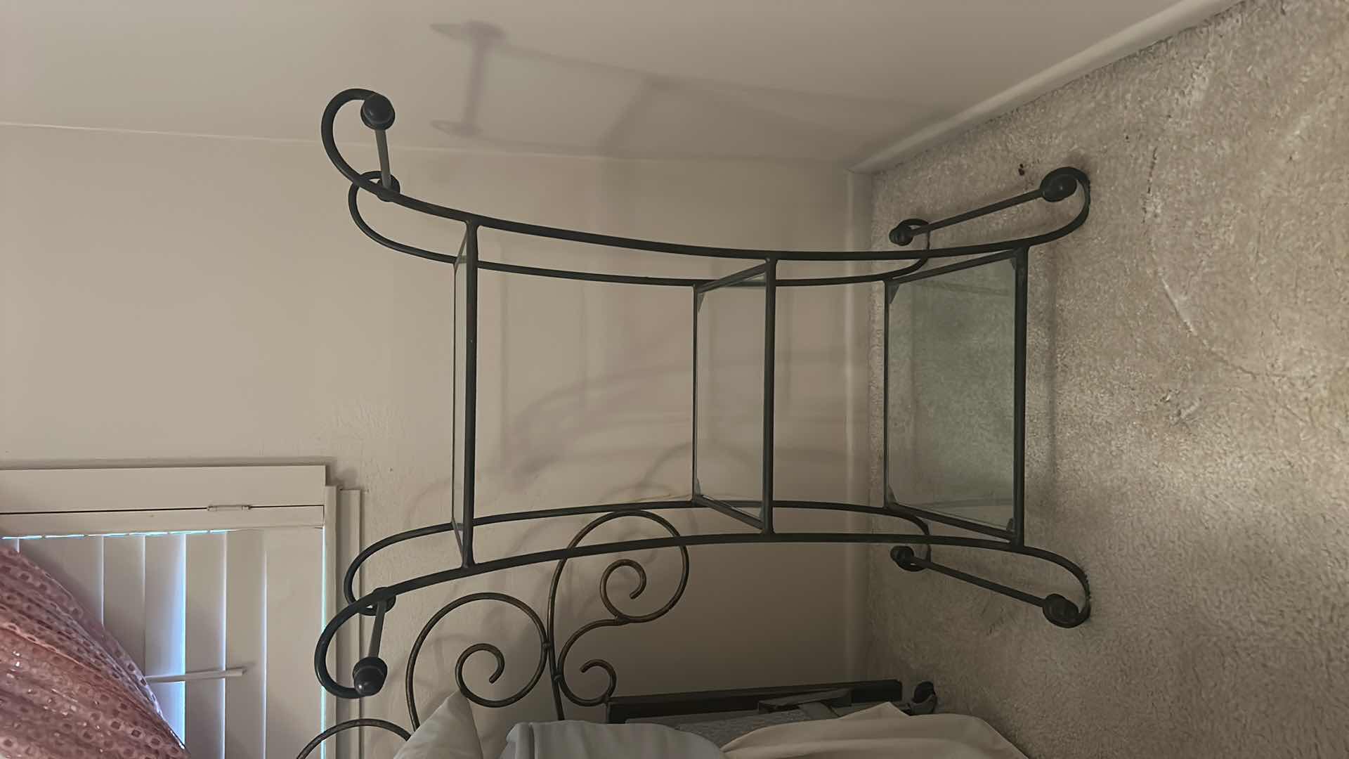 Photo 1 of METAL 3 GLASS SHELF SIDE TABLE 22” x 15” x H32”