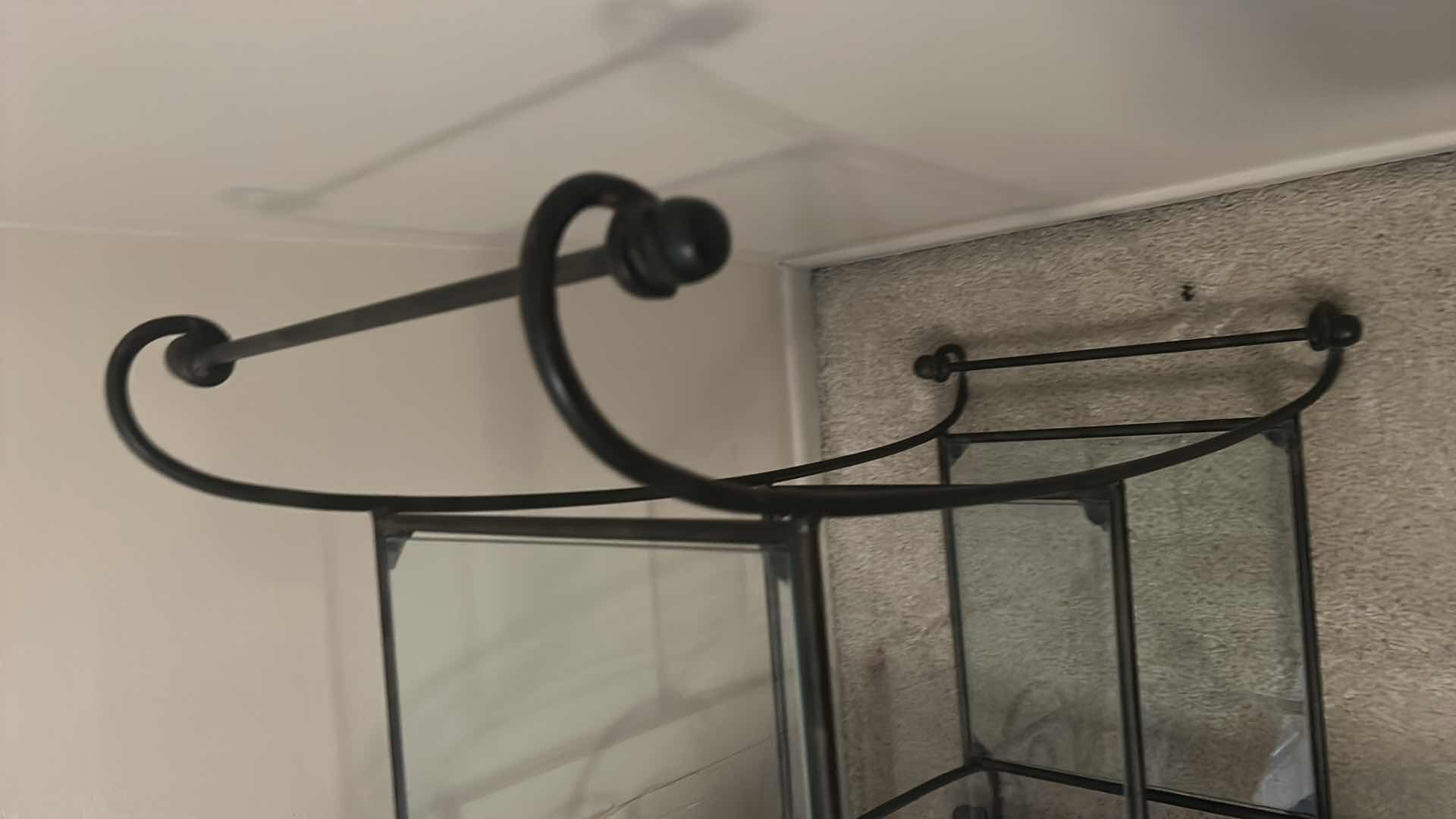 Photo 3 of METAL 3 GLASS SHELF SIDE TABLE 22” x 15” x H32”