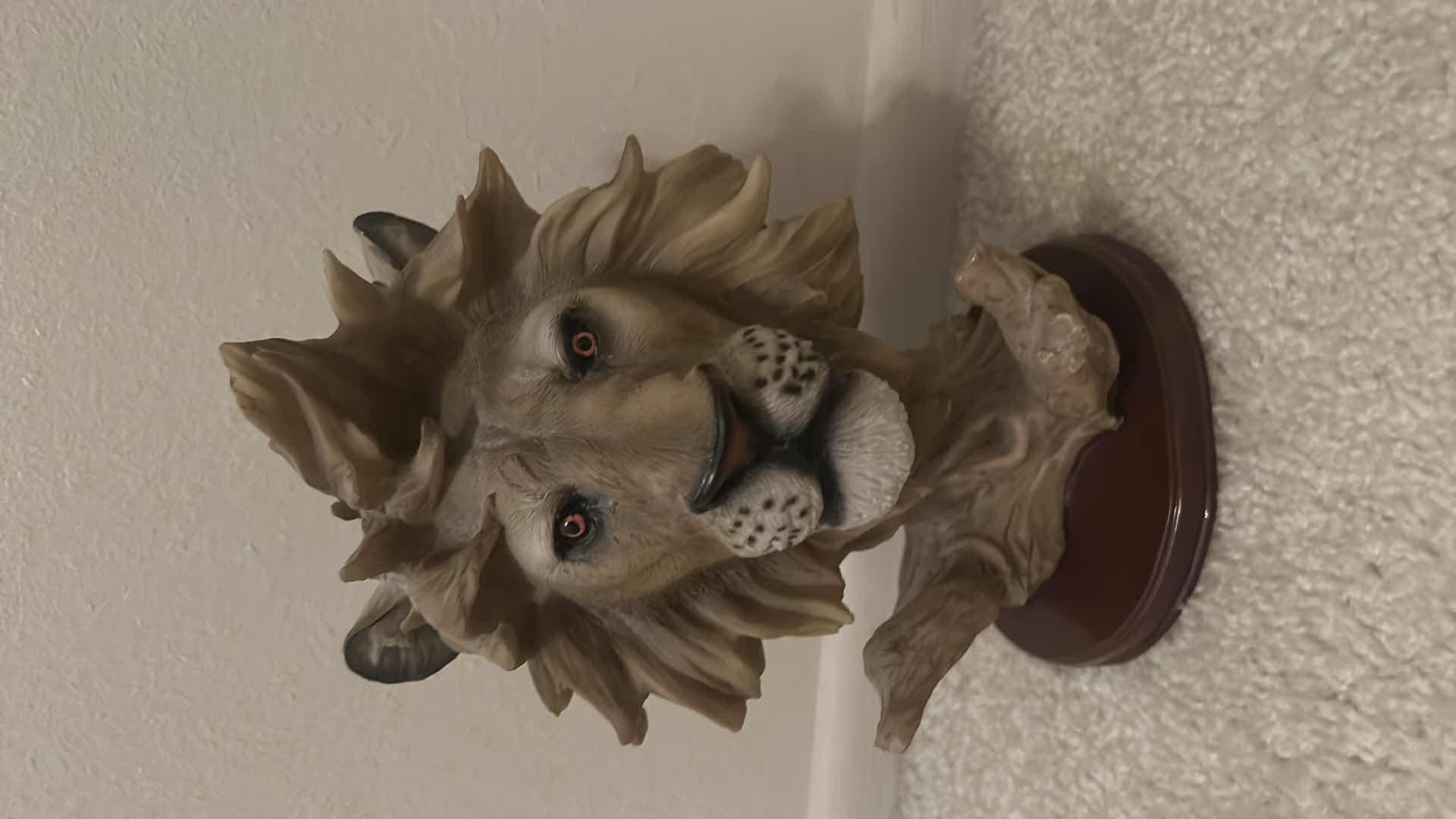 Photo 1 of HOME DECOR - RESIN SCULPTURES  (LION 7” x 10”) ELEPHANT 17” LONG