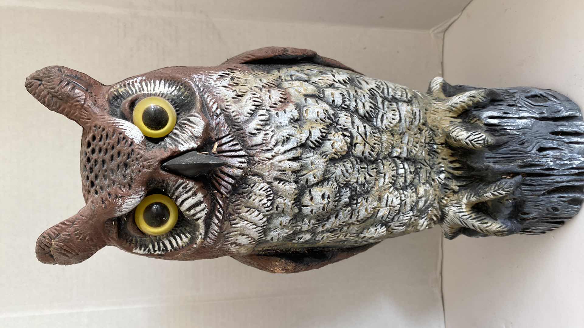 Photo 1 of PAIR OF PLASTIC OWLS H16”