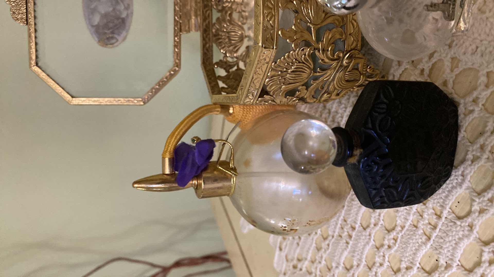 Photo 1 of PERFUME BOTTLES AND JEWELRY BOX ANNE KLEIN WATCH AND A BRACELET