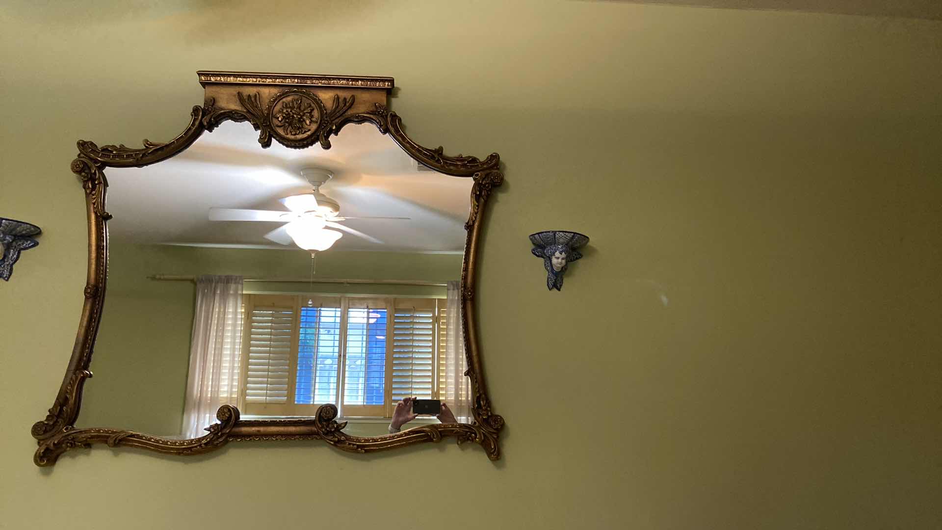 Photo 1 of VINTAGE ORNATE GOLD RESIN MIRROR 47” X 42”