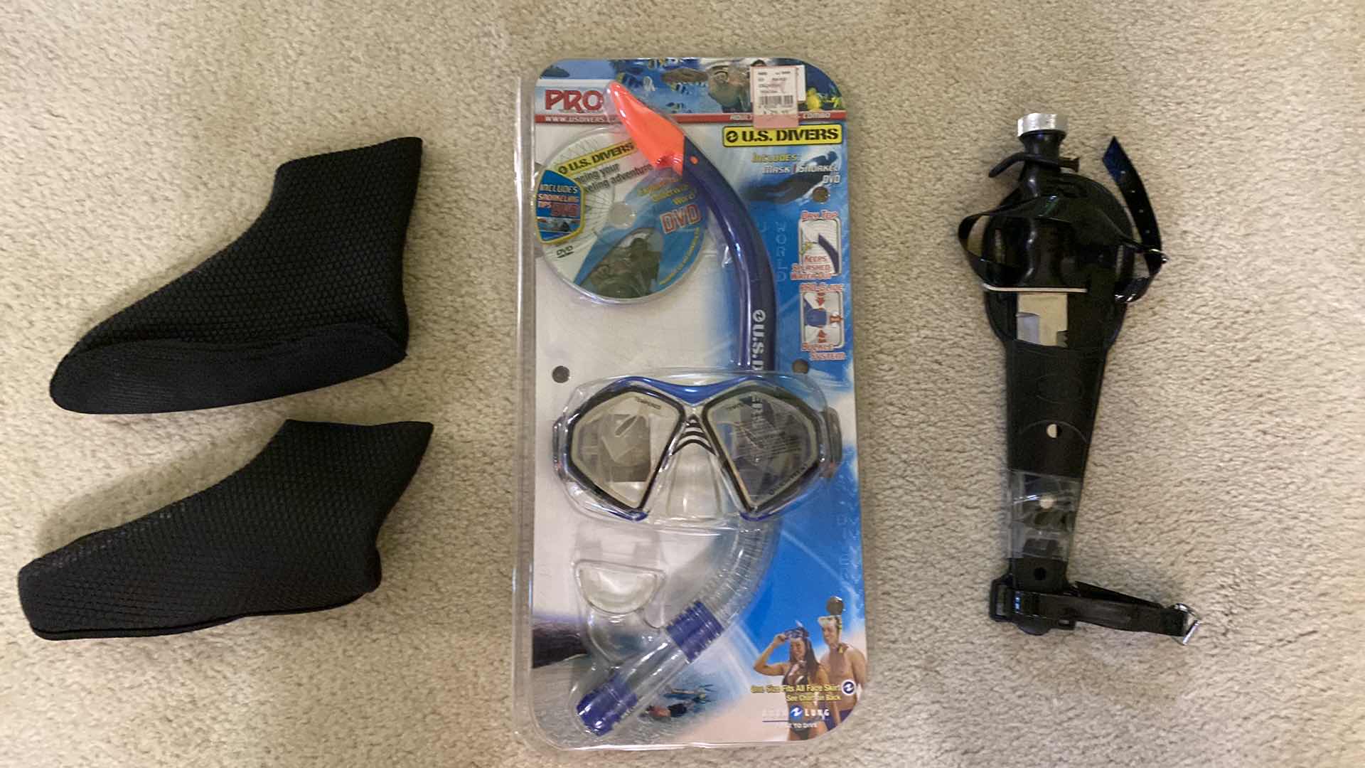 Photo 1 of US DIVERS MASK SNORKEL SHOES AND DIVE KNIFE