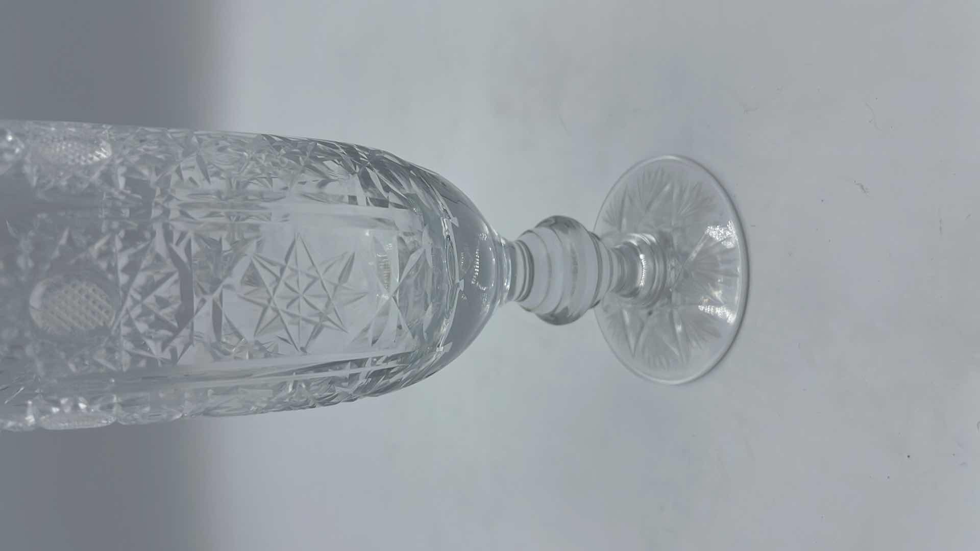 Photo 1 of HAND CUT CRYSTAL WEDDING FLUTES H 7” (SET OF 4)