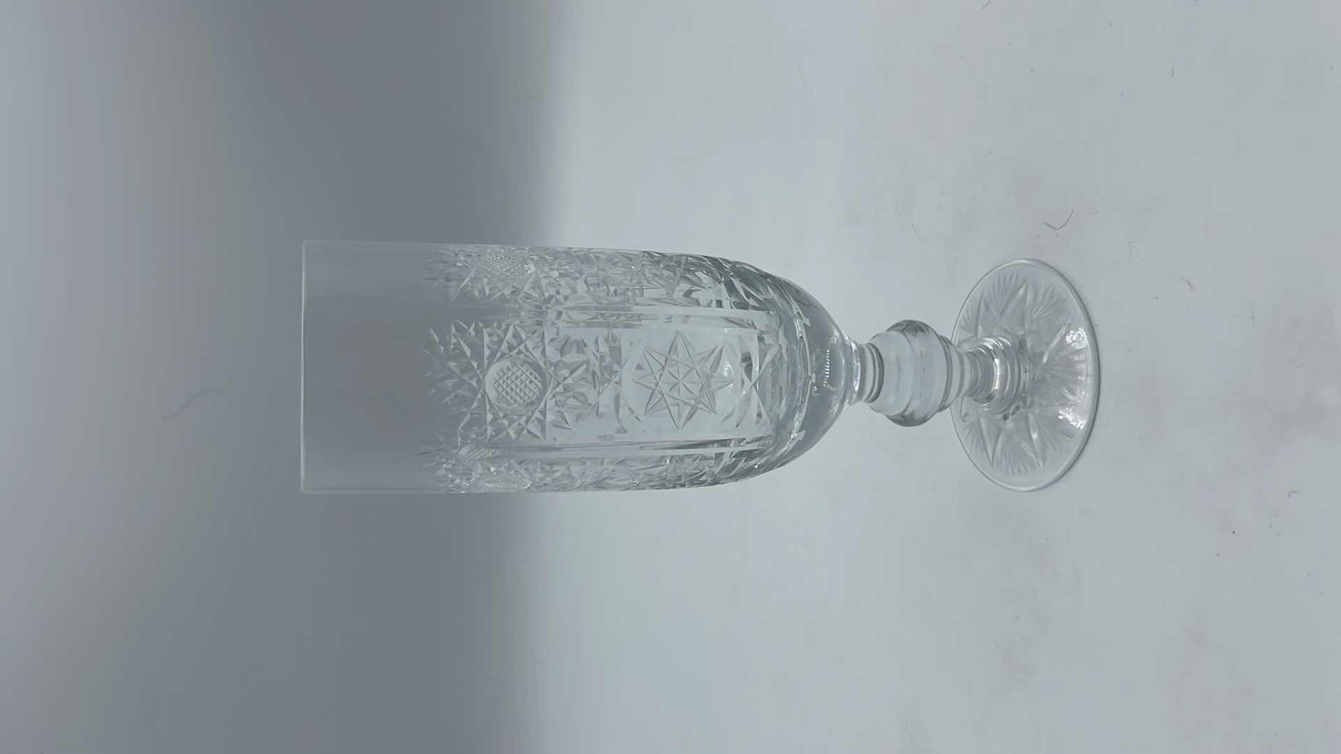 Photo 1 of HAND CUT CRYSTAL WEDDING FLUTES H 7” (SET OF 4)