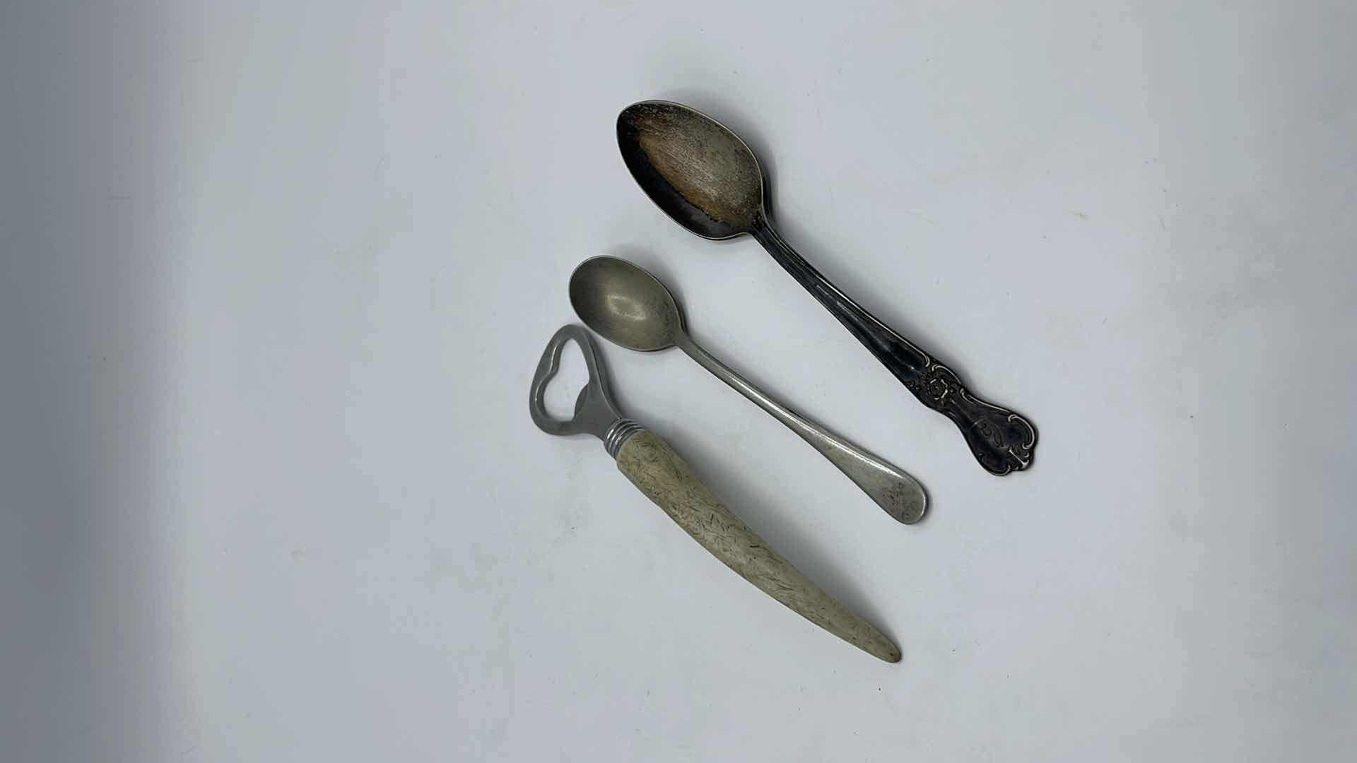 Photo 1 of VINTAGE POCKET FLASHLIGHT, LIGHTER AND SILVERWARE