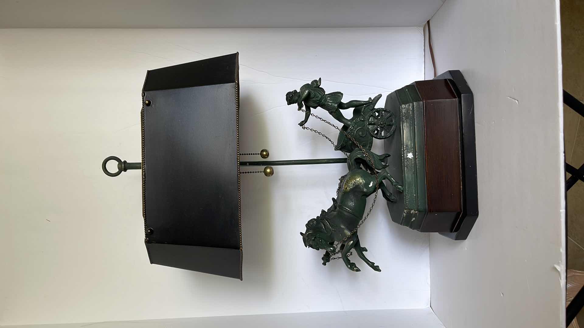 Photo 1 of FRENCH EMPIRE NEOCLASSICAL ROMAN GLADIATOR TOLE LAMP H 25”