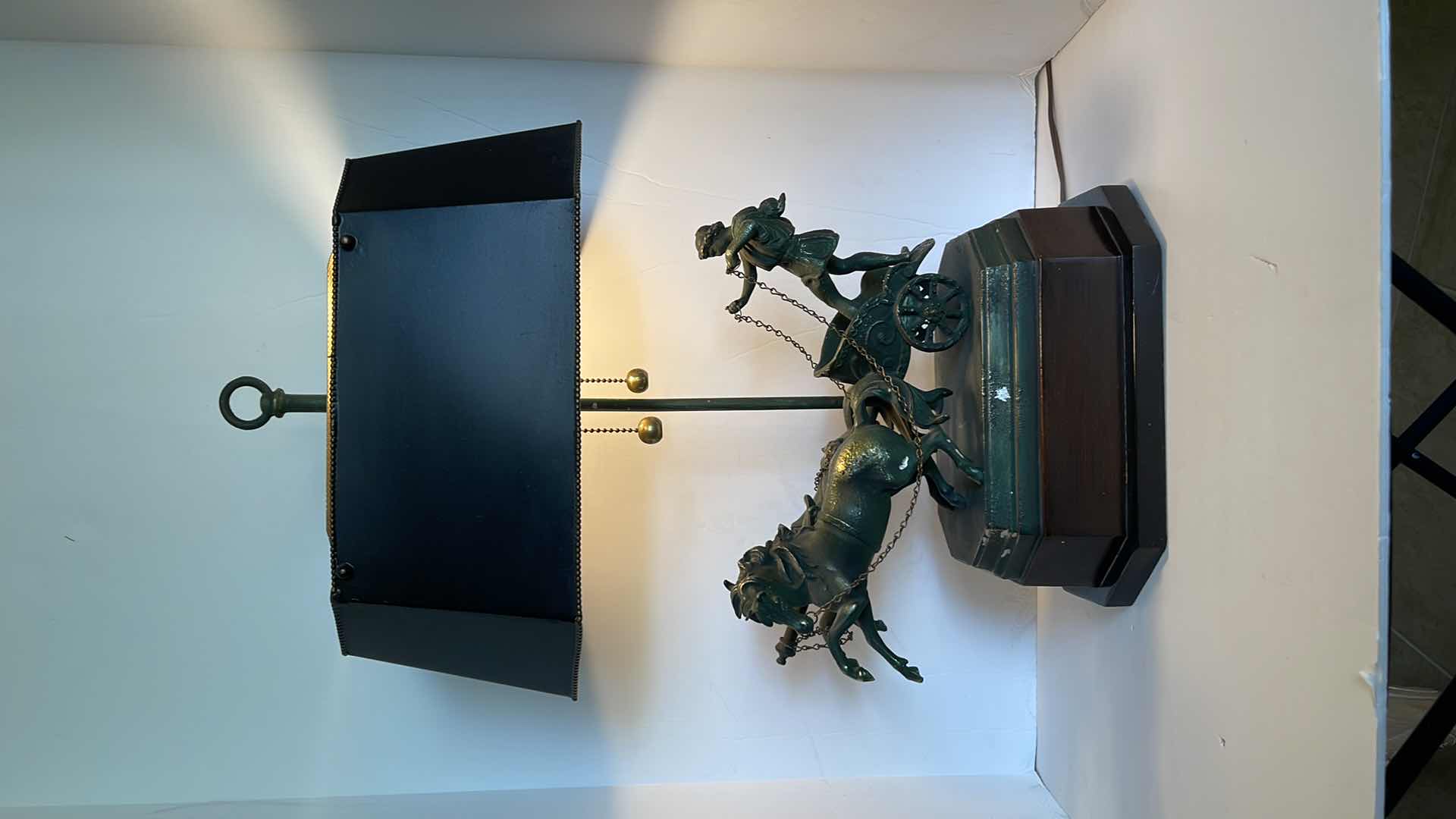 Photo 1 of FRENCH EMPIRE NEOCLASSICAL ROMAN GLADIATOR TOLE LAMP H 25”