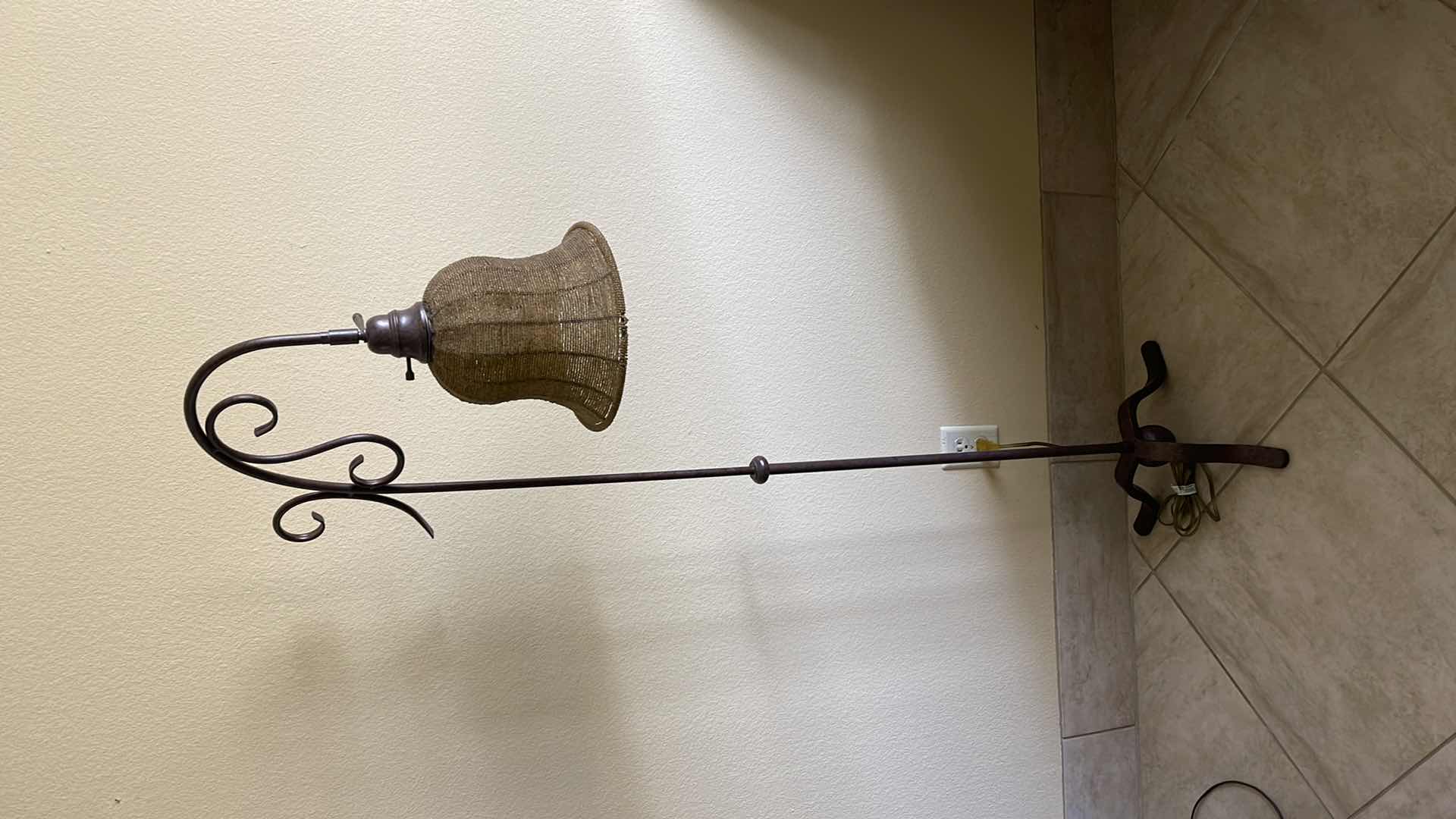 Photo 1 of BRONZE COLORED FLOOR LAMP W/SHADE H 59”