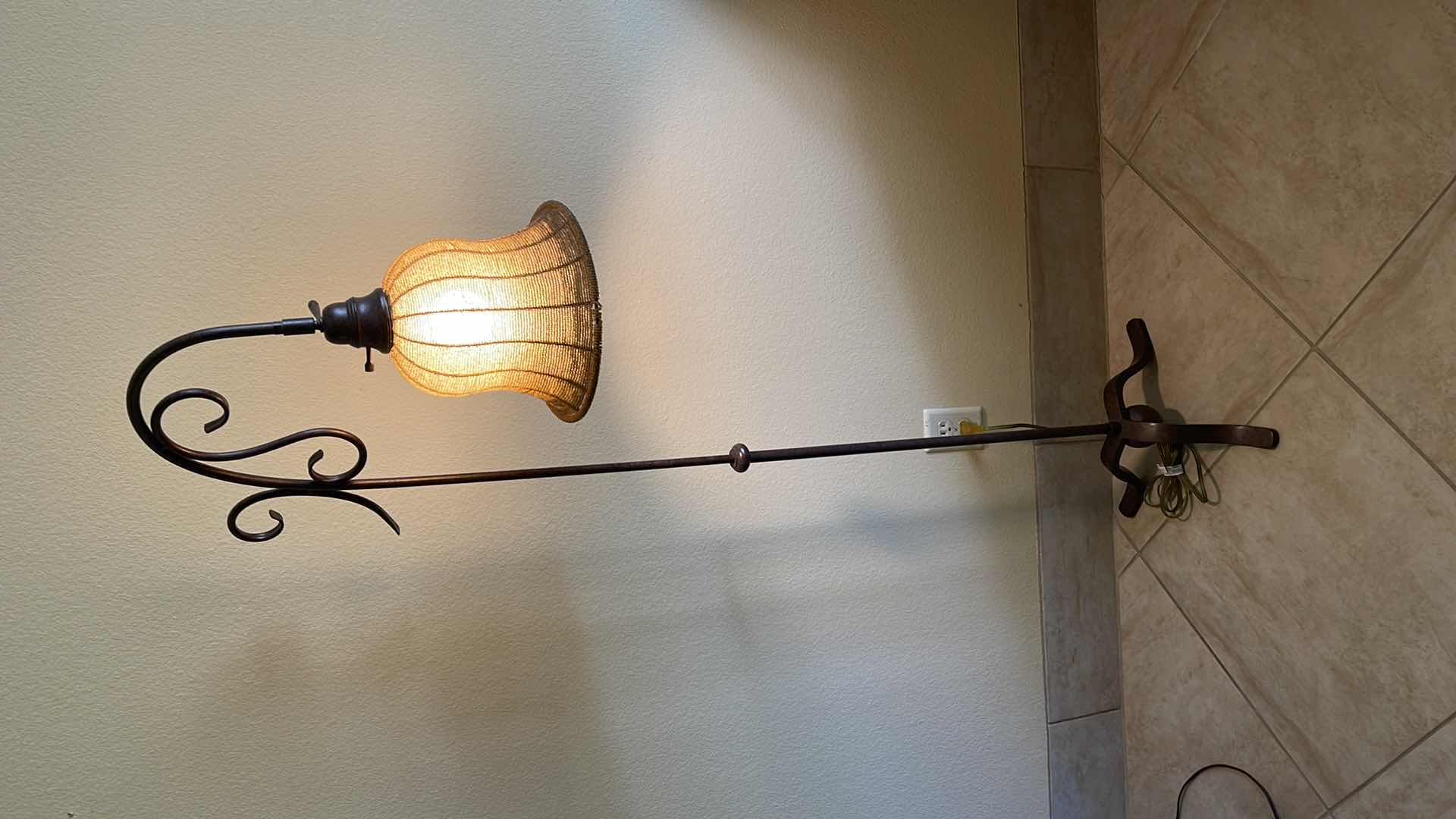Photo 1 of BRONZE COLORED FLOOR LAMP W/SHADE H 59”