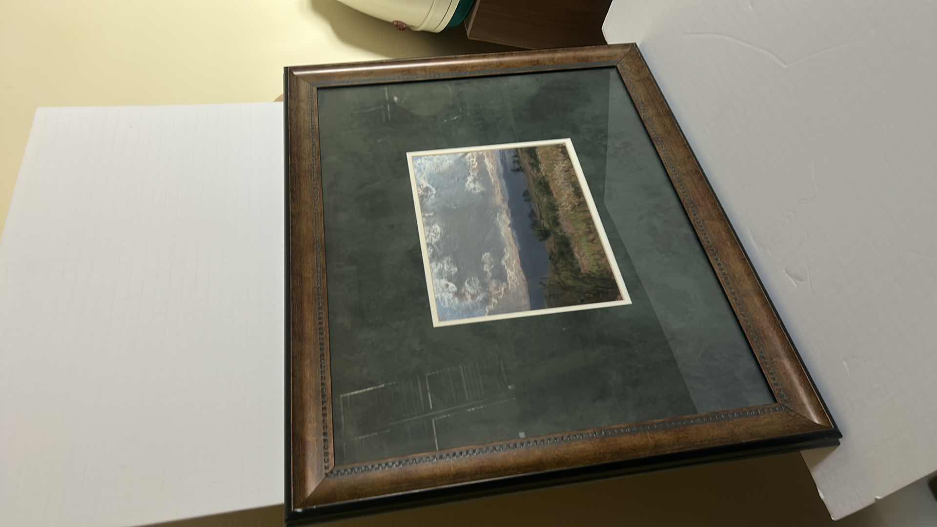 Photo 1 of WOOD FRAMED PAINTING “LANDSCAPE” ARTWORK 23” x 19”