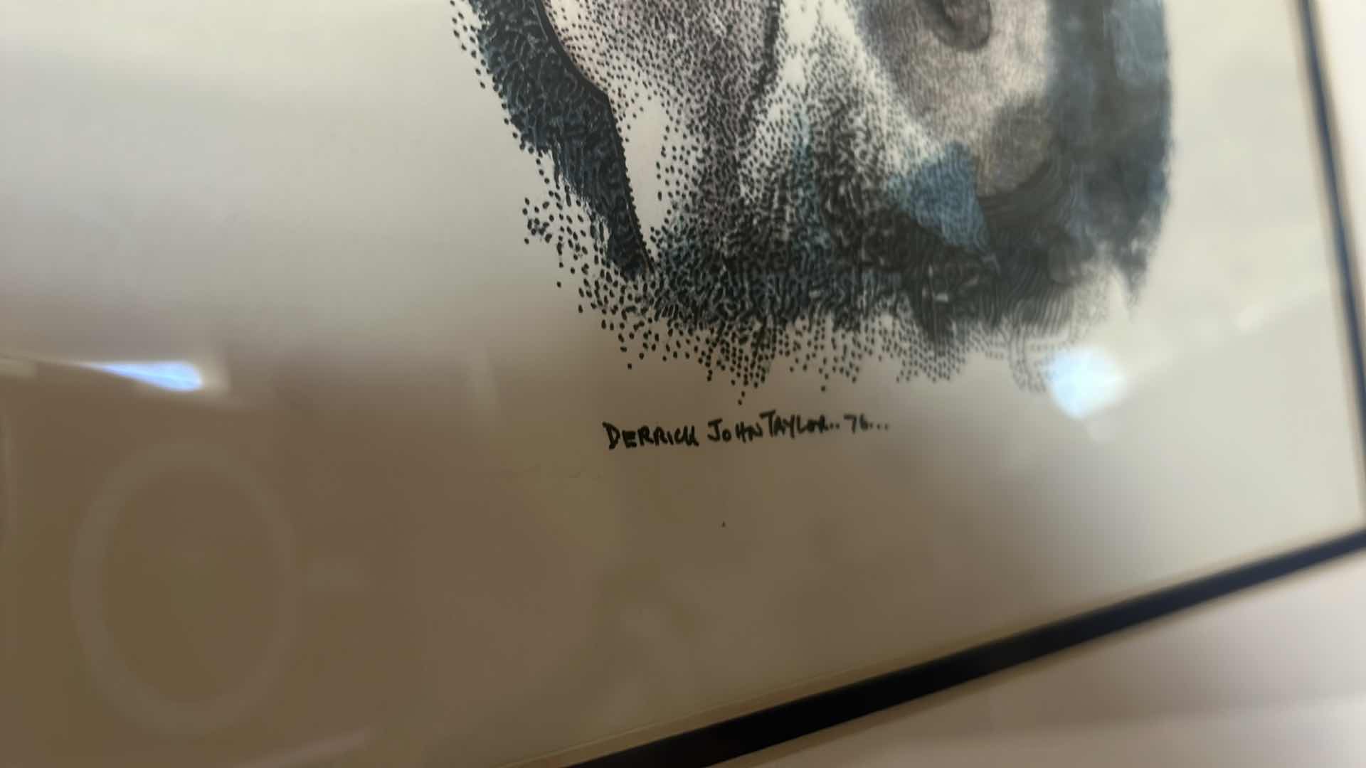 Photo 1 of ARTIST SIGNED DERRICK JOHN TAYLOR VINTAGE FRAMED INK AND WATERCOLOR, "NUDES" ARTWORK  16” x 20”