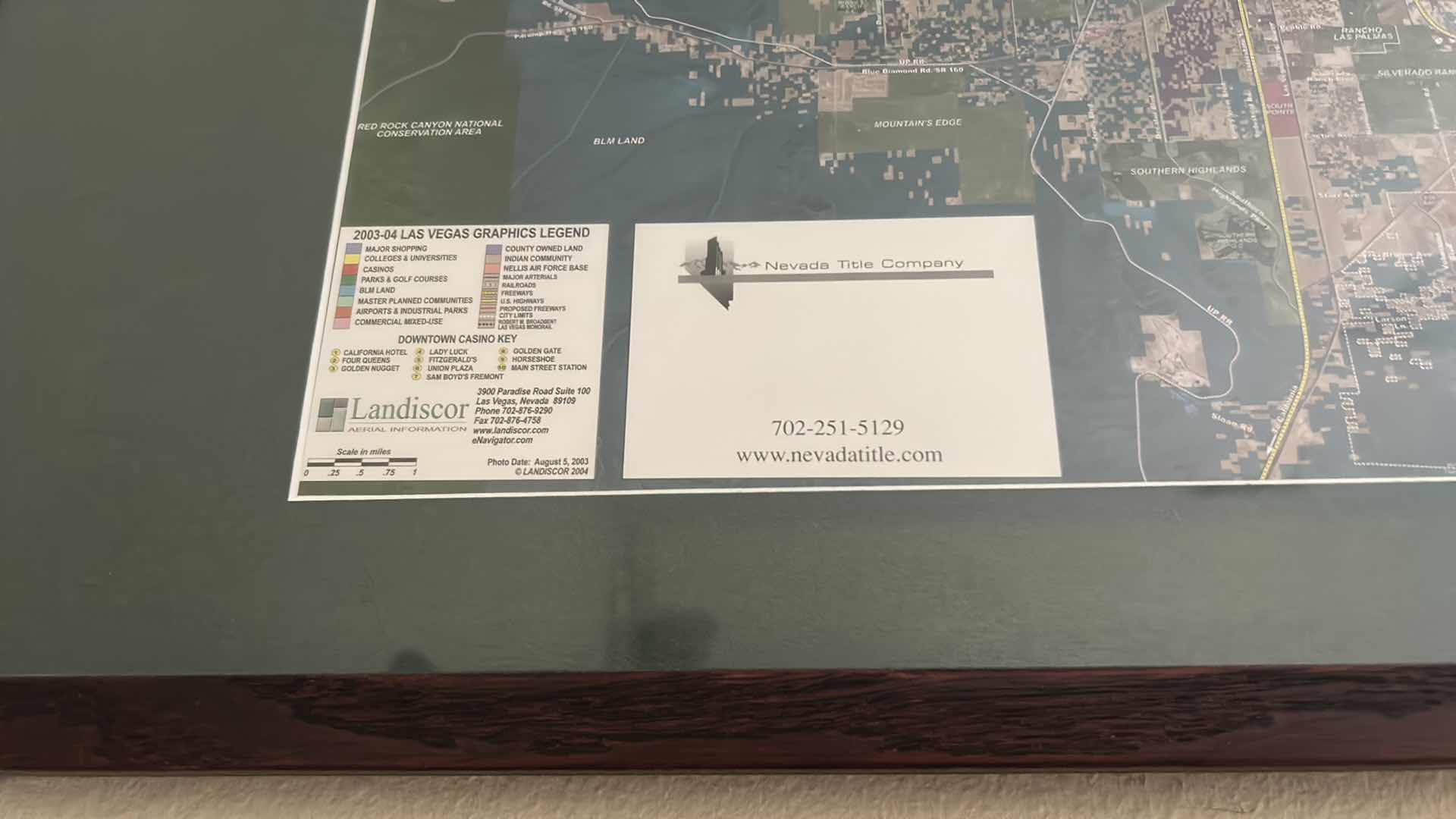 Photo 1 of FRAMED ZONING MAP LAS VEGAS 2003-4” 29” x 23”