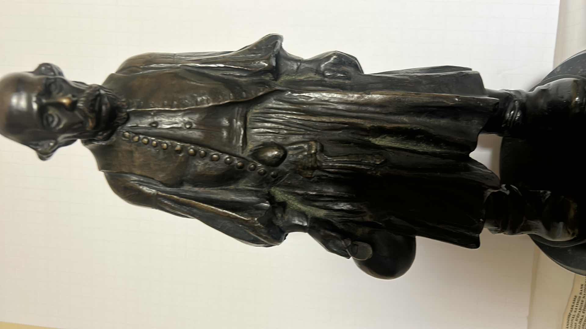 Photo 1 of RARE ANTIQUE BRONZE SCULPTURE BY ARTIST LASZLO JANOS BESZEDES 1872-1922 (COMES WITH ALL PAPERWORK) H17”