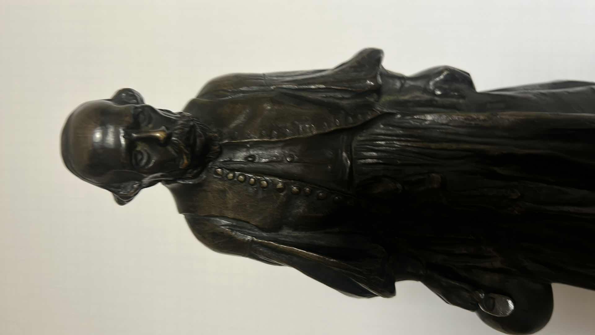 Photo 1 of RARE ANTIQUE BRONZE SCULPTURE BY ARTIST LASZLO JANOS BESZEDES 1872-1922 (COMES WITH ALL PAPERWORK) H17”