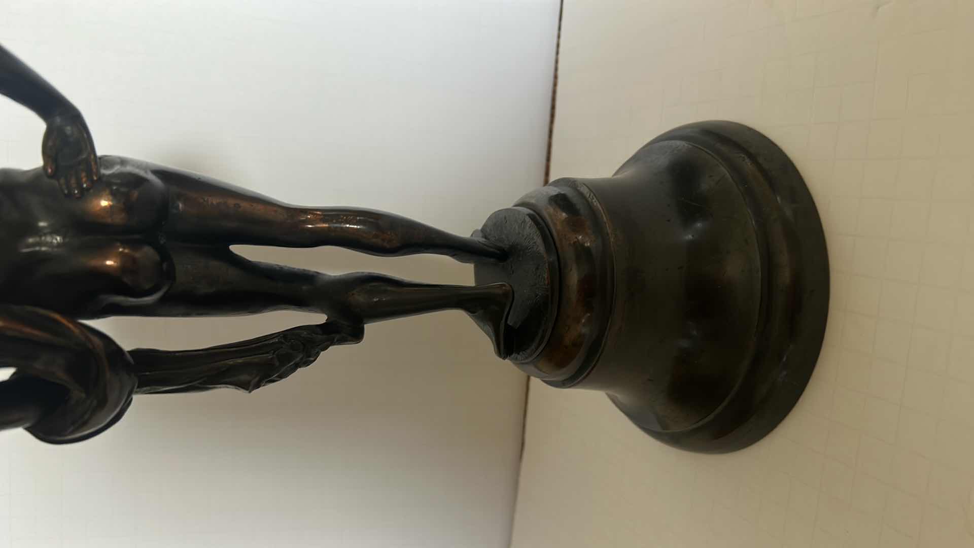 Photo 1 of ANTIQUE BRONZE "APOLLO" SIGNED AND NUMBERED SCULPTURE H14.5” WITH PAPERWORK 