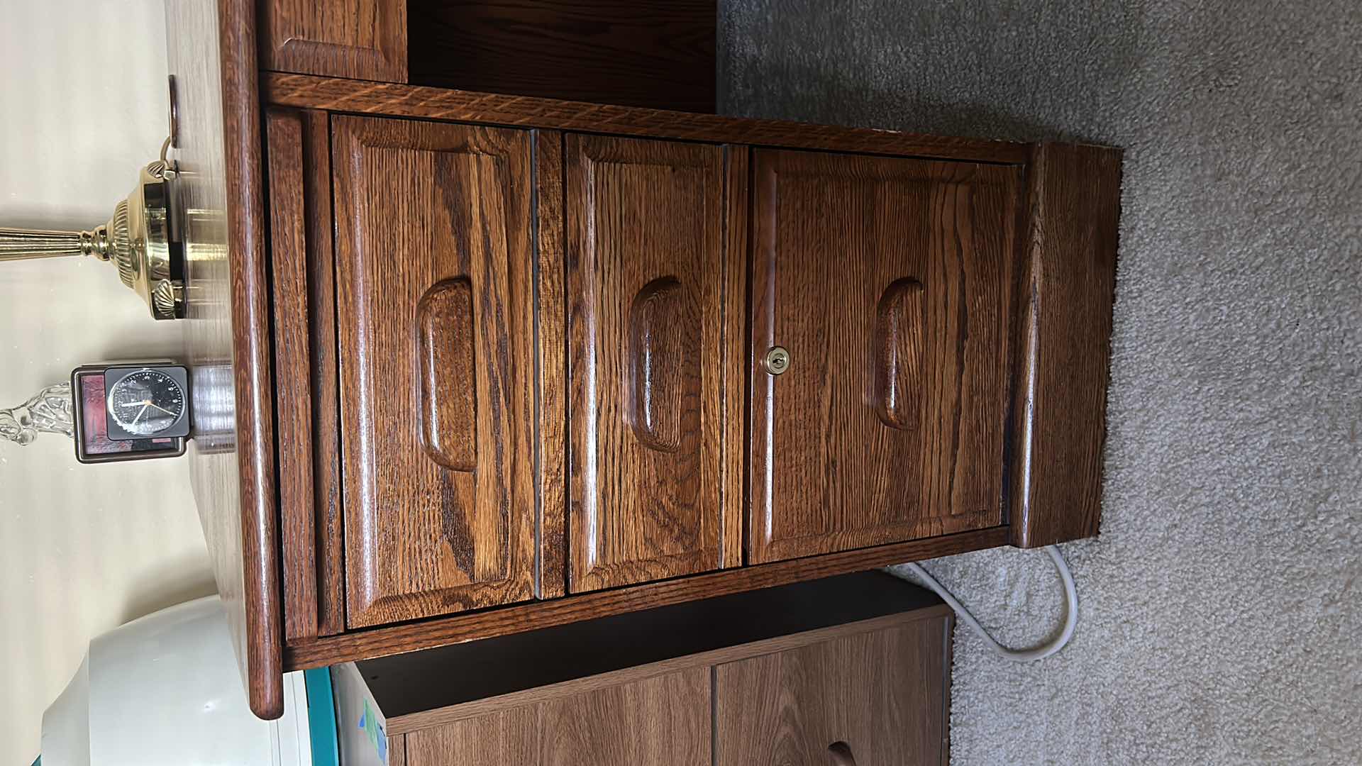 View 3 of WOOD EXECUTIVE DESK (CONTENTS NOT INCLUDED) 54” x 29” x H29.5”