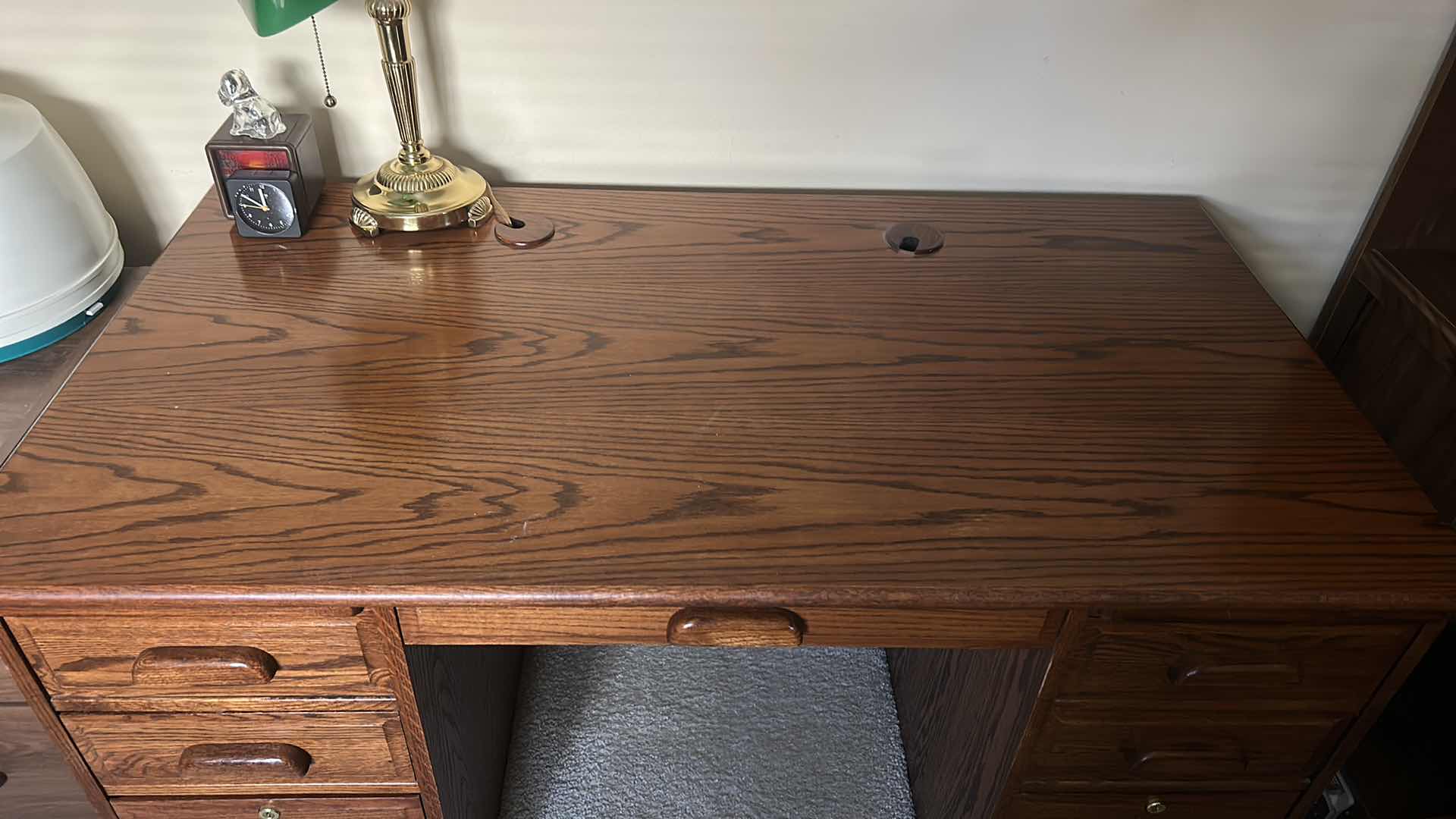 View 5 of WOOD EXECUTIVE DESK (CONTENTS NOT INCLUDED) 54” x 29” x H29.5”