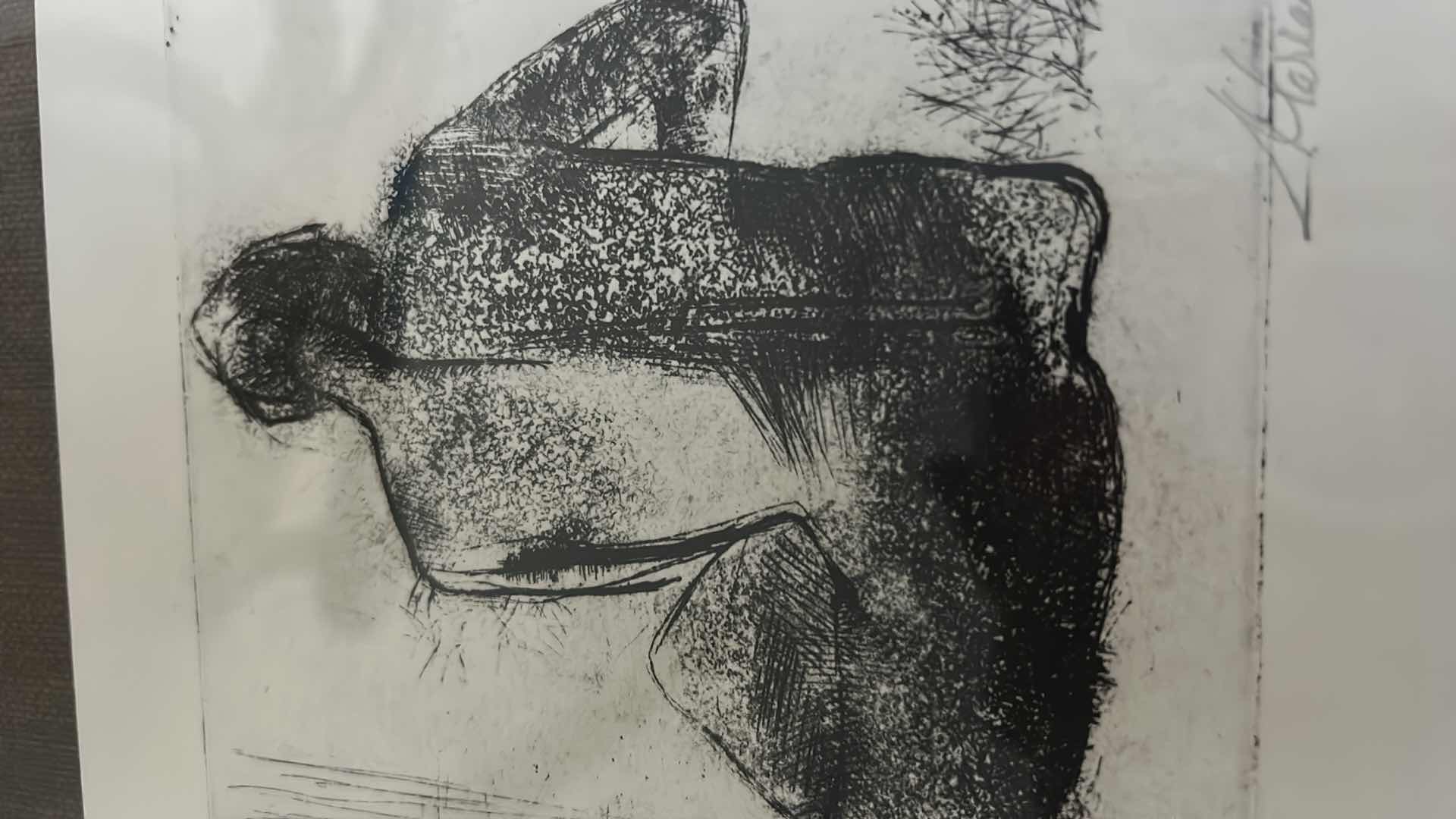 Photo 9 of GOLD FRAMED, SIGNED AND NUMBERED ETCHING WITH COA