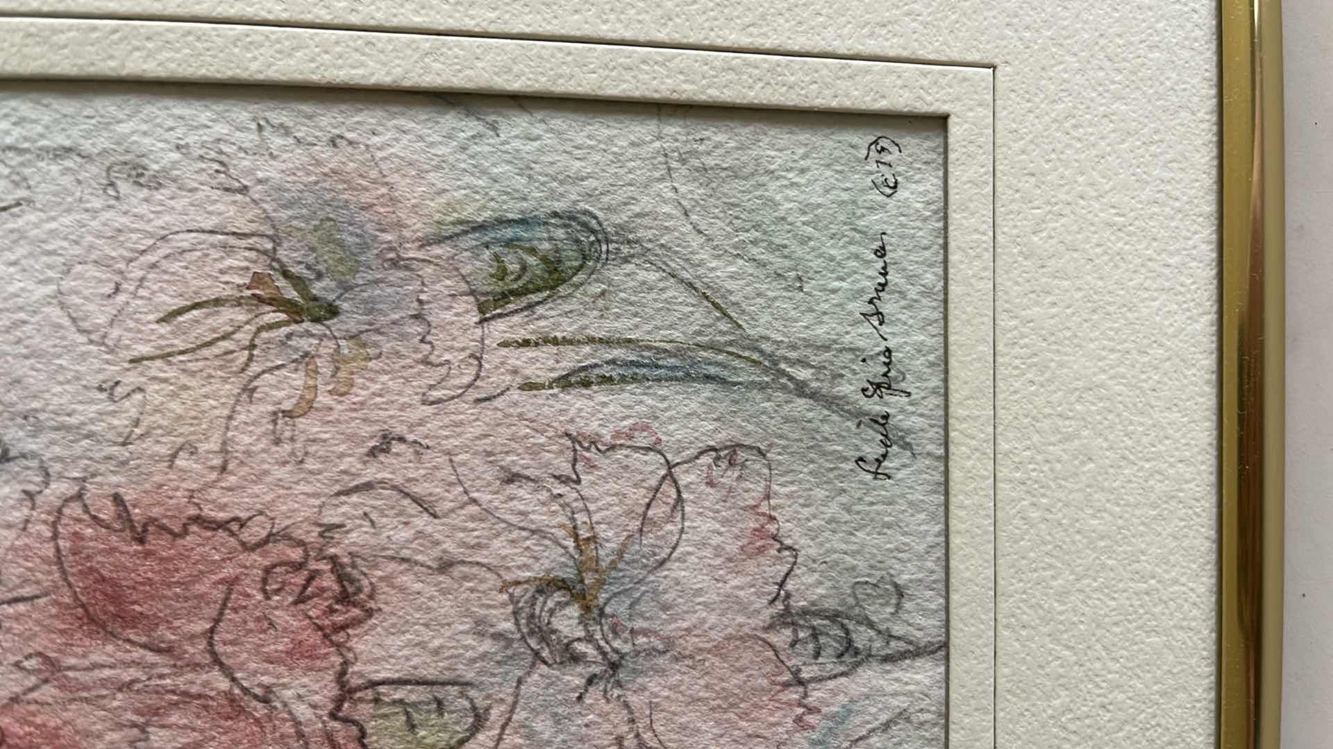 Photo 1 of ARTIST SIGNED WATERCOLOR FRAMED ARTWORK 8” X 10”