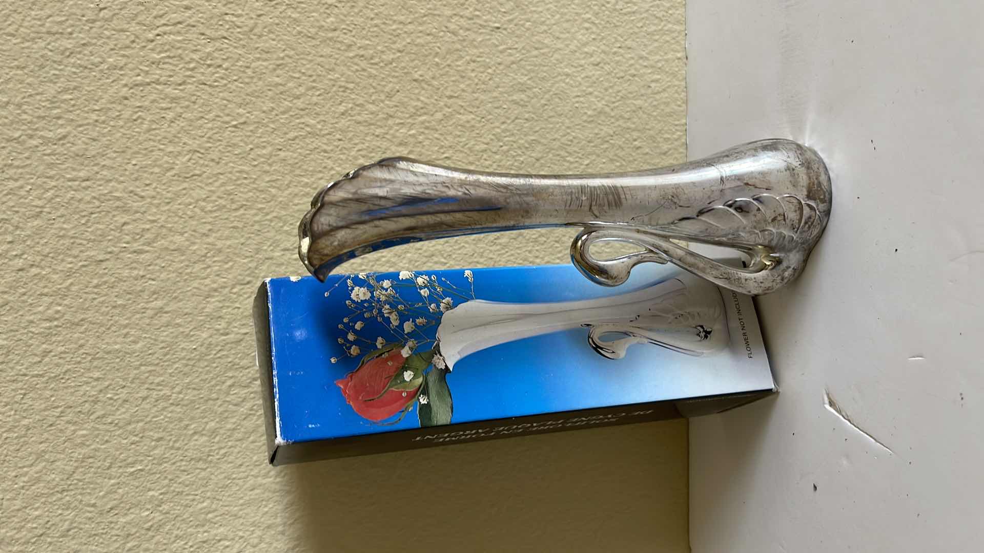 Photo 1 of SILVERPLATED SWAN BUD VASE 7”