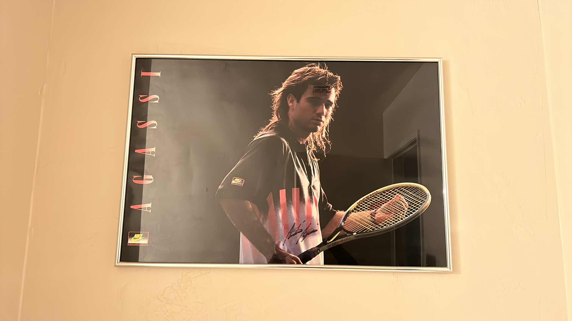 Photo 1 of FRAMED AGASI SIGNED PHOTO ARTWORK 36” x 24”