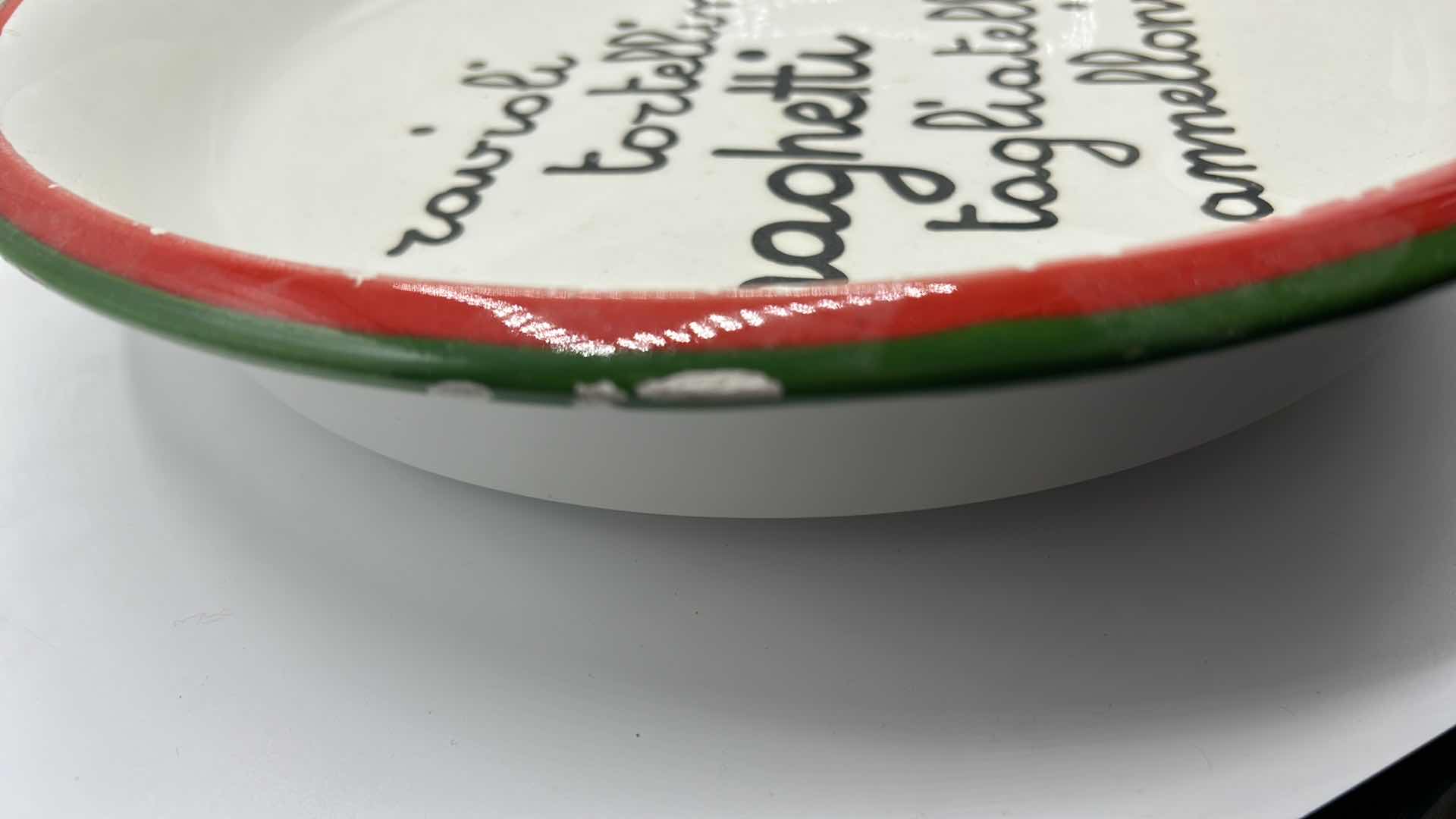 Photo 1 of 2 LARGE PLATTERS AND VINO DECANTER, 2 FROM ITALY