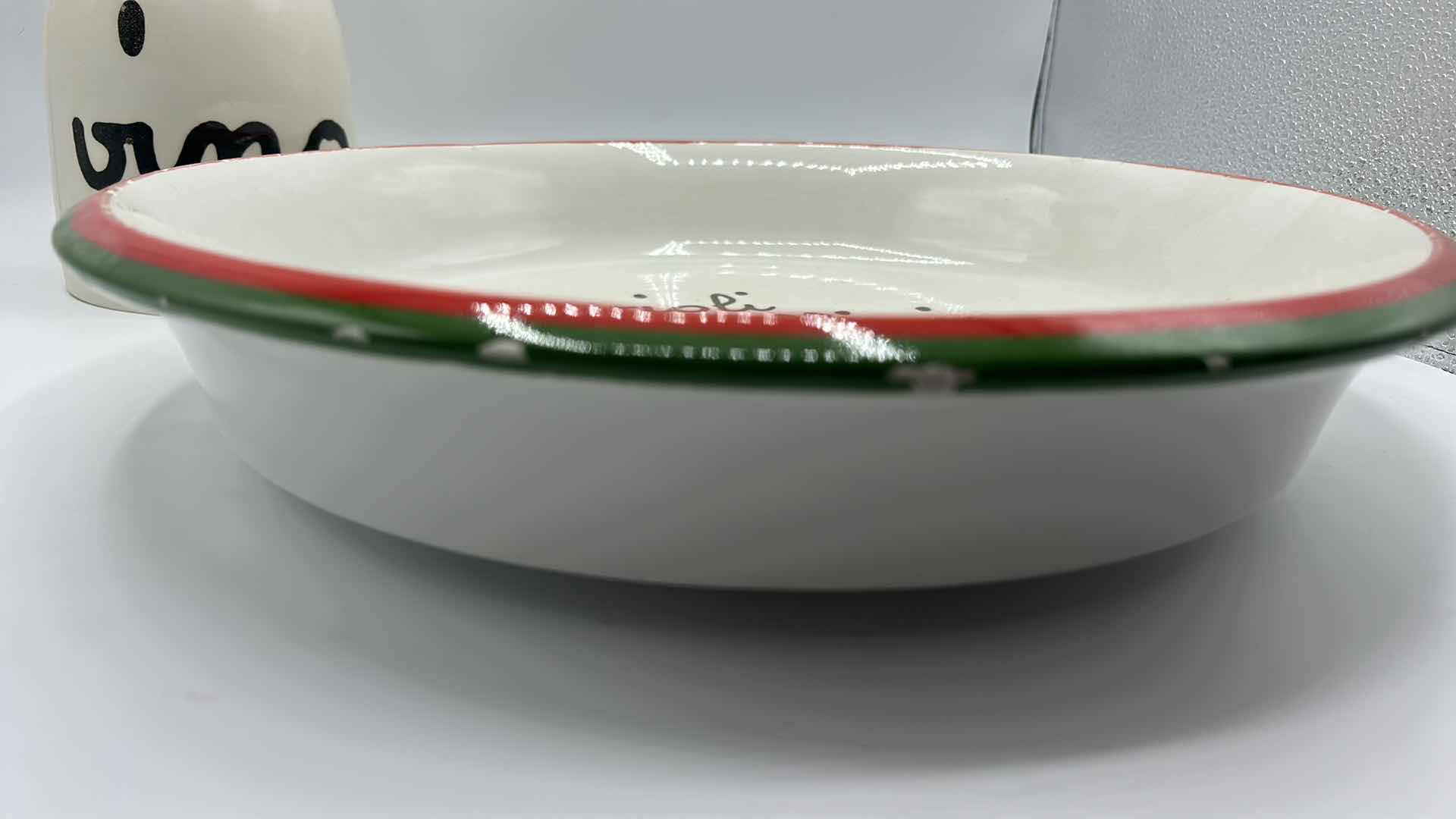 Photo 1 of 2 LARGE PLATTERS AND VINO DECANTER, 2 FROM ITALY