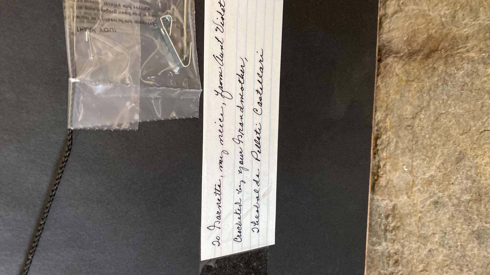 Photo 1 of VINTAGE WOOD FRAMED DOILE 17” X 18”