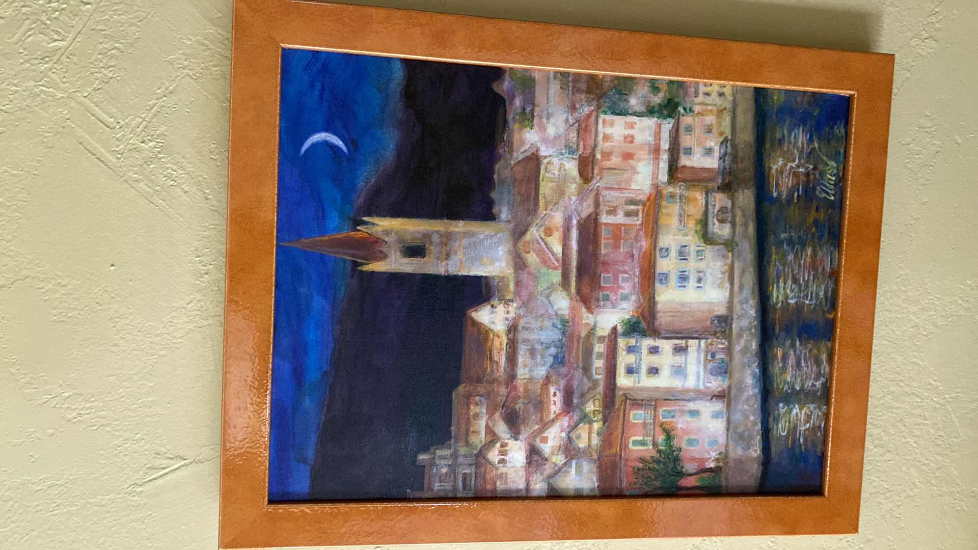 Photo 1 of WOOD FRAMED VAN GOUGH COPY 38” X 26” AND LAKE COMO COPY 14” X 18”