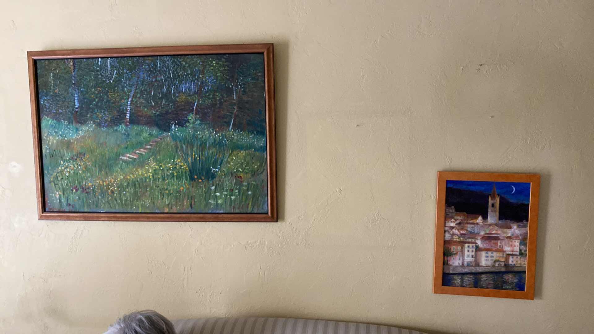 Photo 1 of WOOD FRAMED VAN GOUGH COPY 38” X 26” AND LAKE COMO COPY 14” X 18”