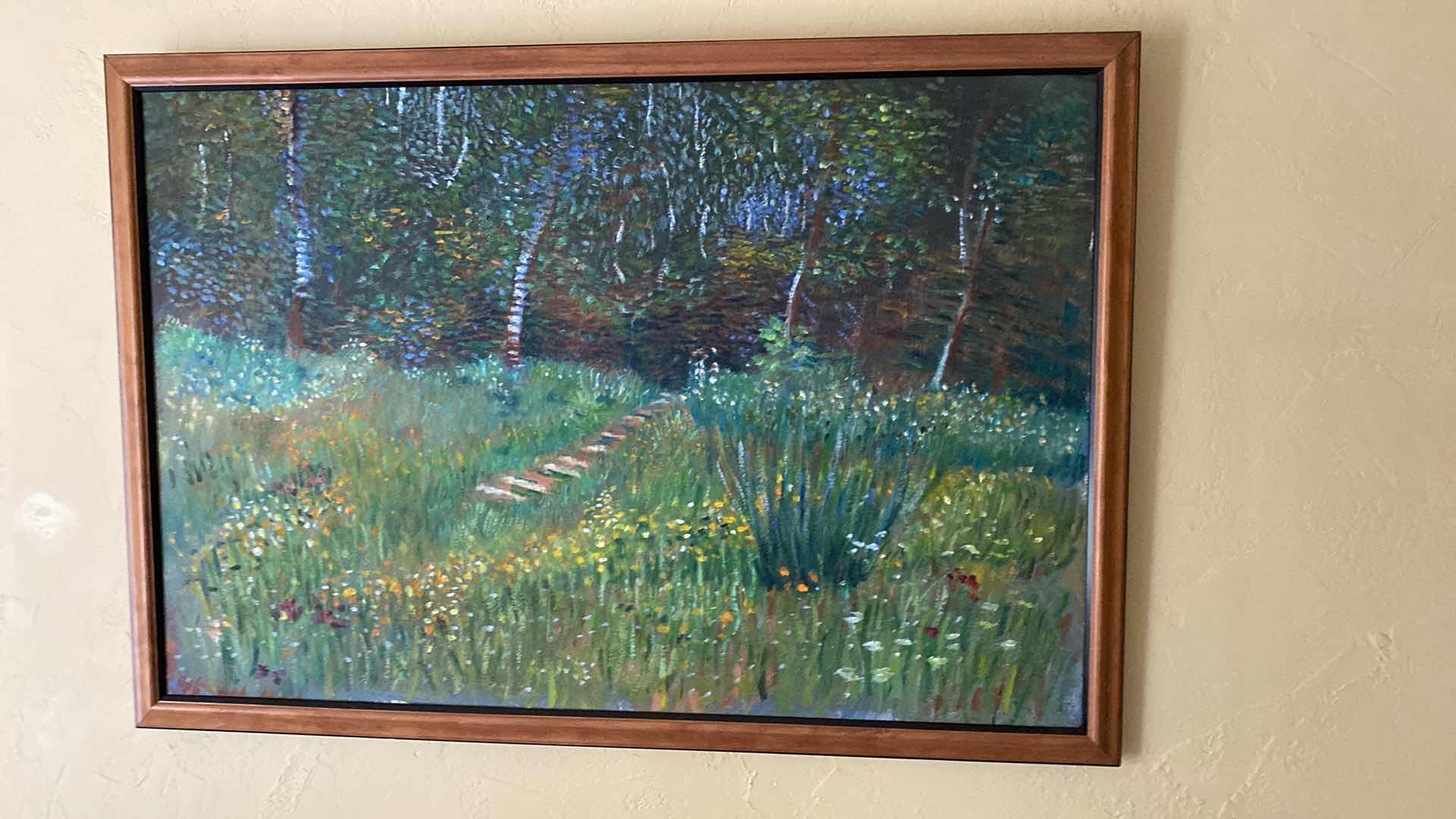 Photo 1 of WOOD FRAMED VAN GOUGH COPY 38” X 26” AND LAKE COMO COPY 14” X 18”