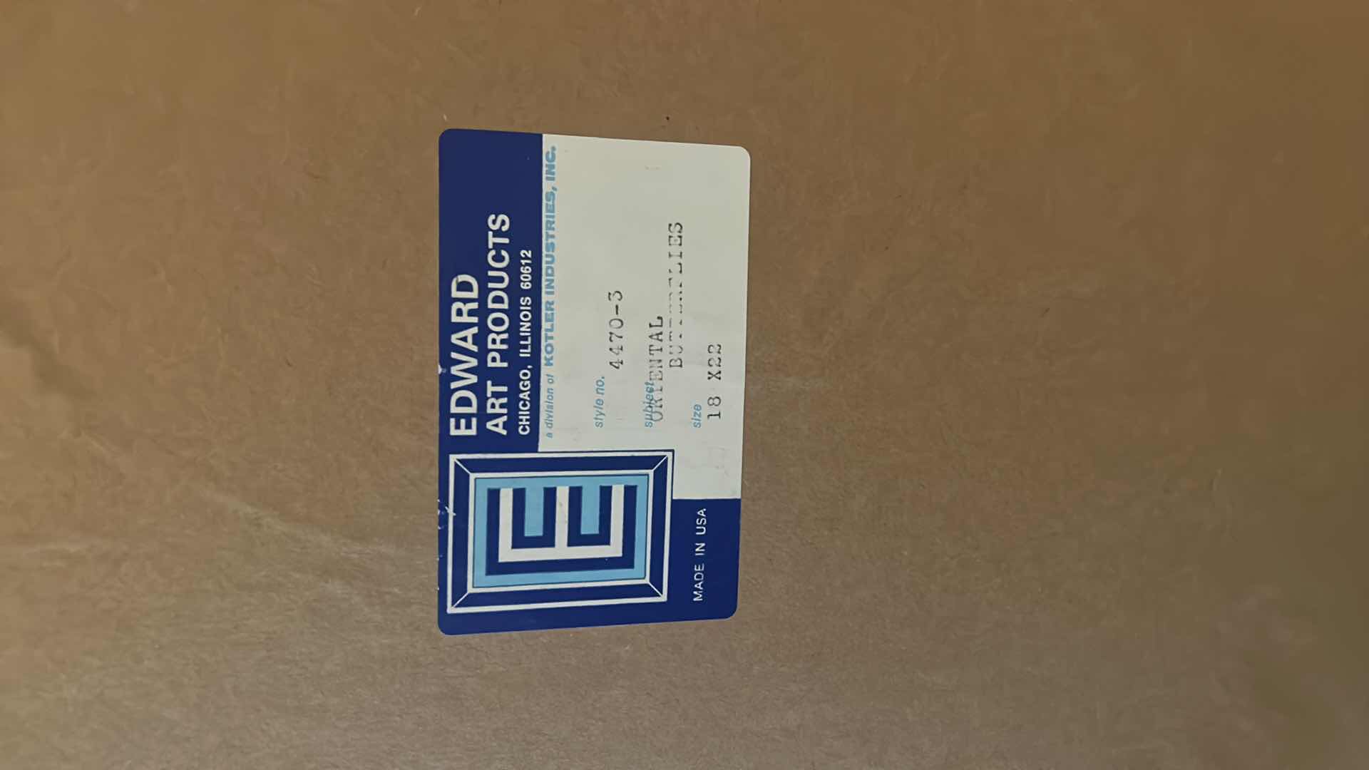 Photo 1 of VINTAGE ORIENTAL BUTTERFLY ARTWORK FRAMED 17” x 21”