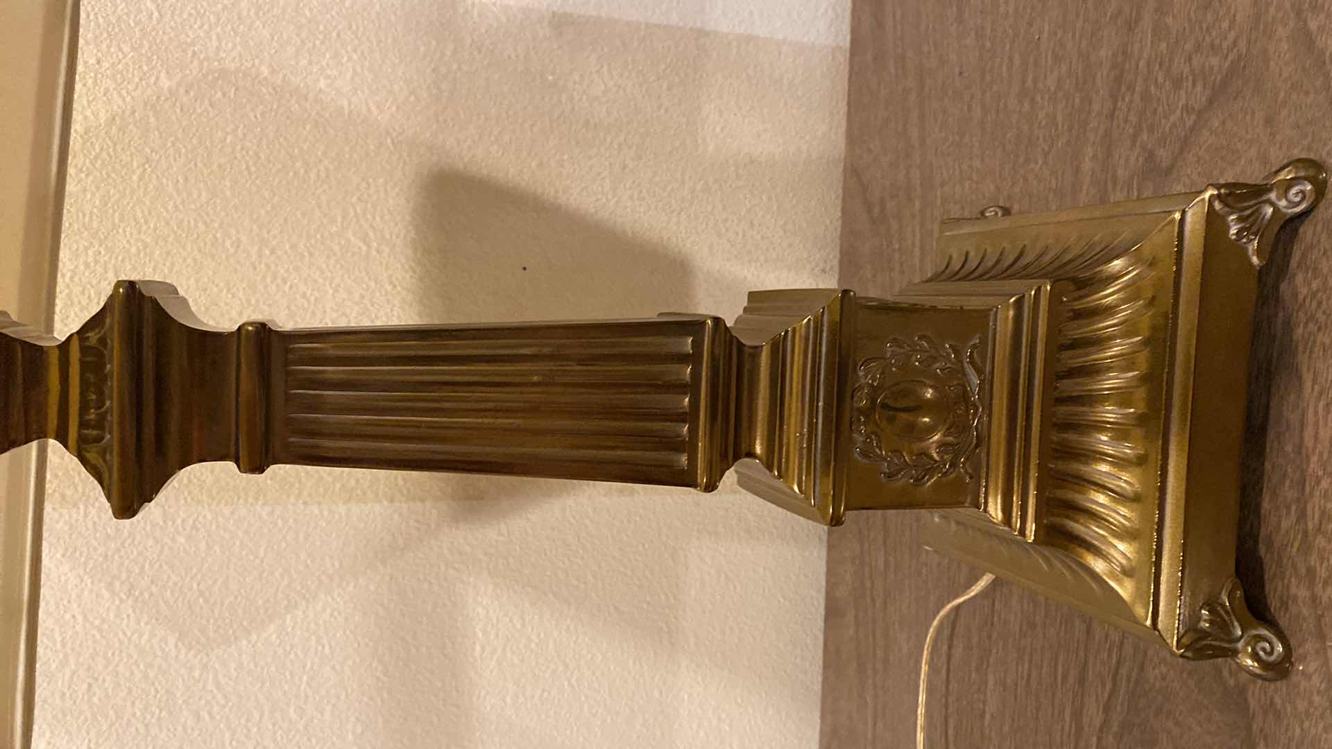 Photo 1 of BRASS COLOR METAL LAMP 29”