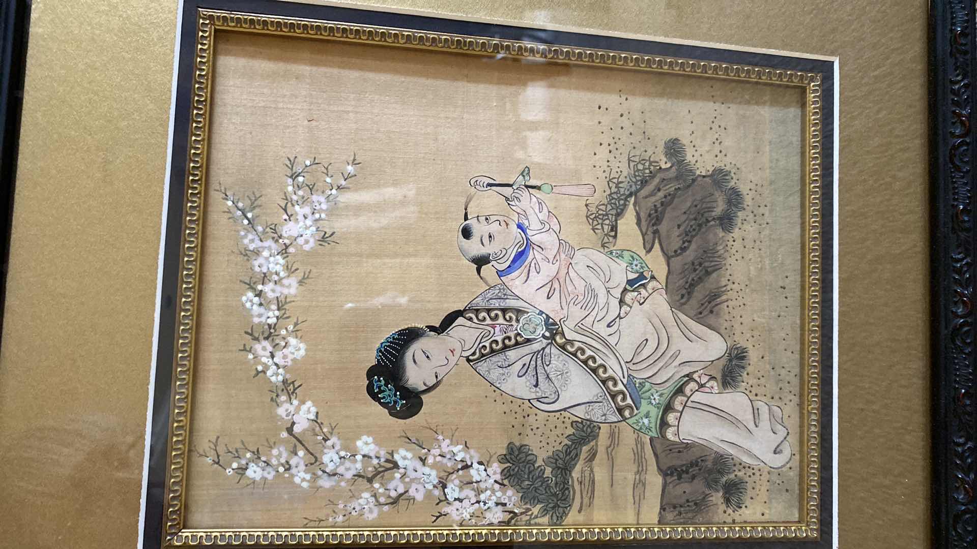 Photo 1 of VINTAGE RESIN FRAMED GEISHA PORTRAITS 14” X 16.5”