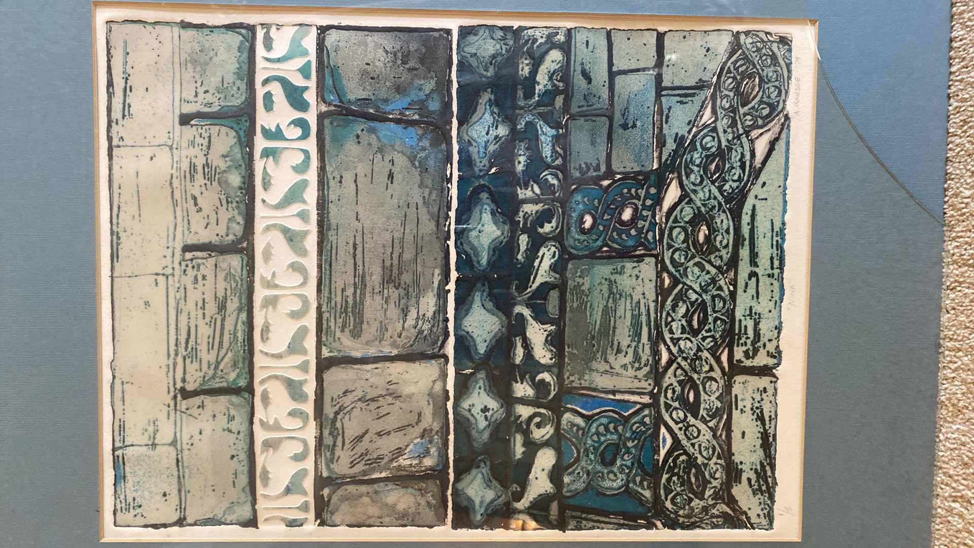 Photo 1 of ORIGINAL 1979 PAPER ARTSY “NINA” SIGNED A. KRESGE 1/5 18” X 23”