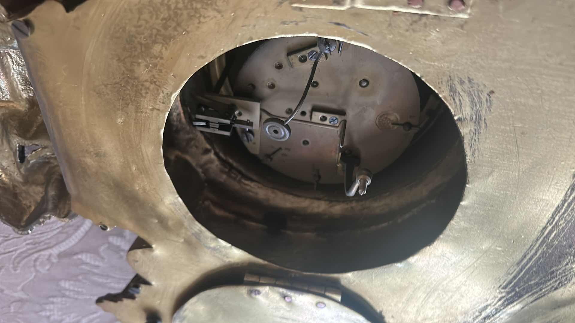 Photo 1 of RARE ANTIQUE HEAVY BRONZE LOUIS XV WALL CLOCK 13” x 30”