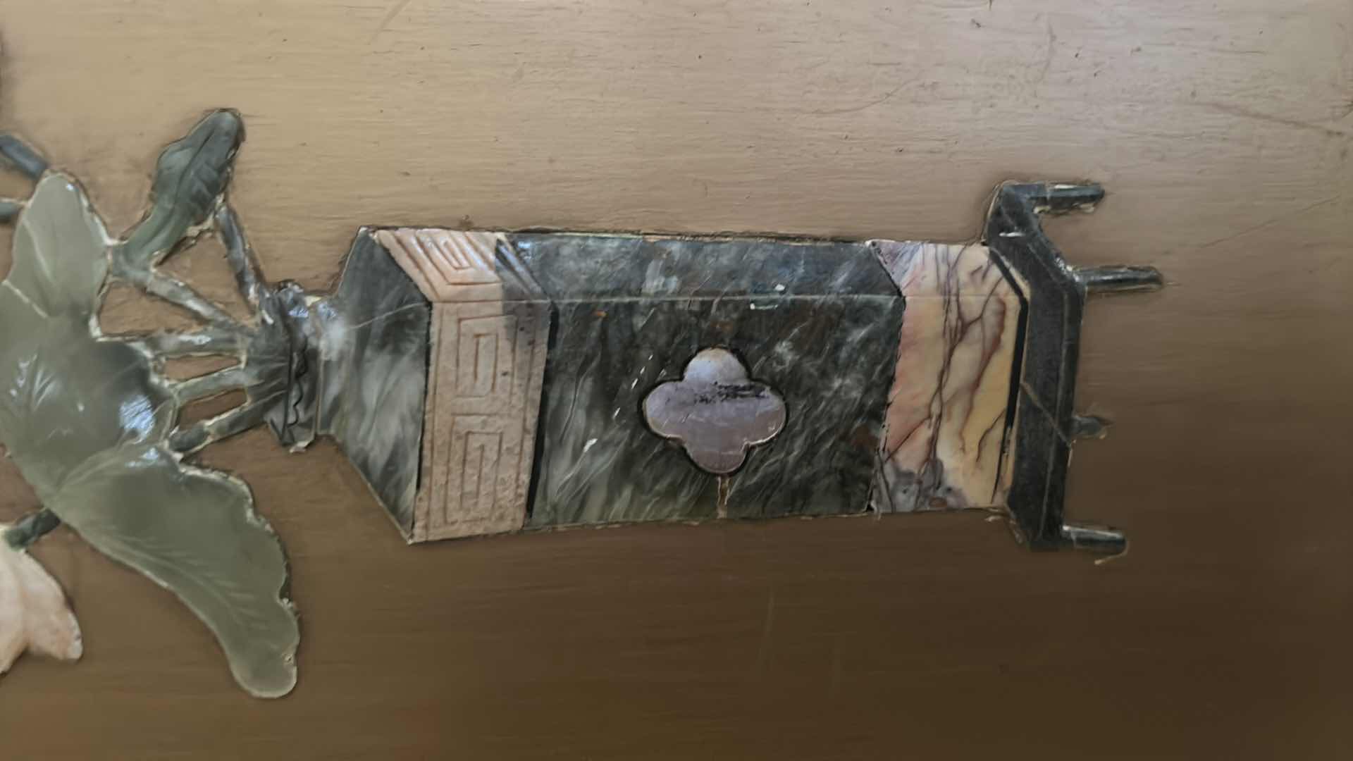 Photo 1 of VINTAGE JAPANESE WOOD AND LACQUER ARTWORK 13” x 19”