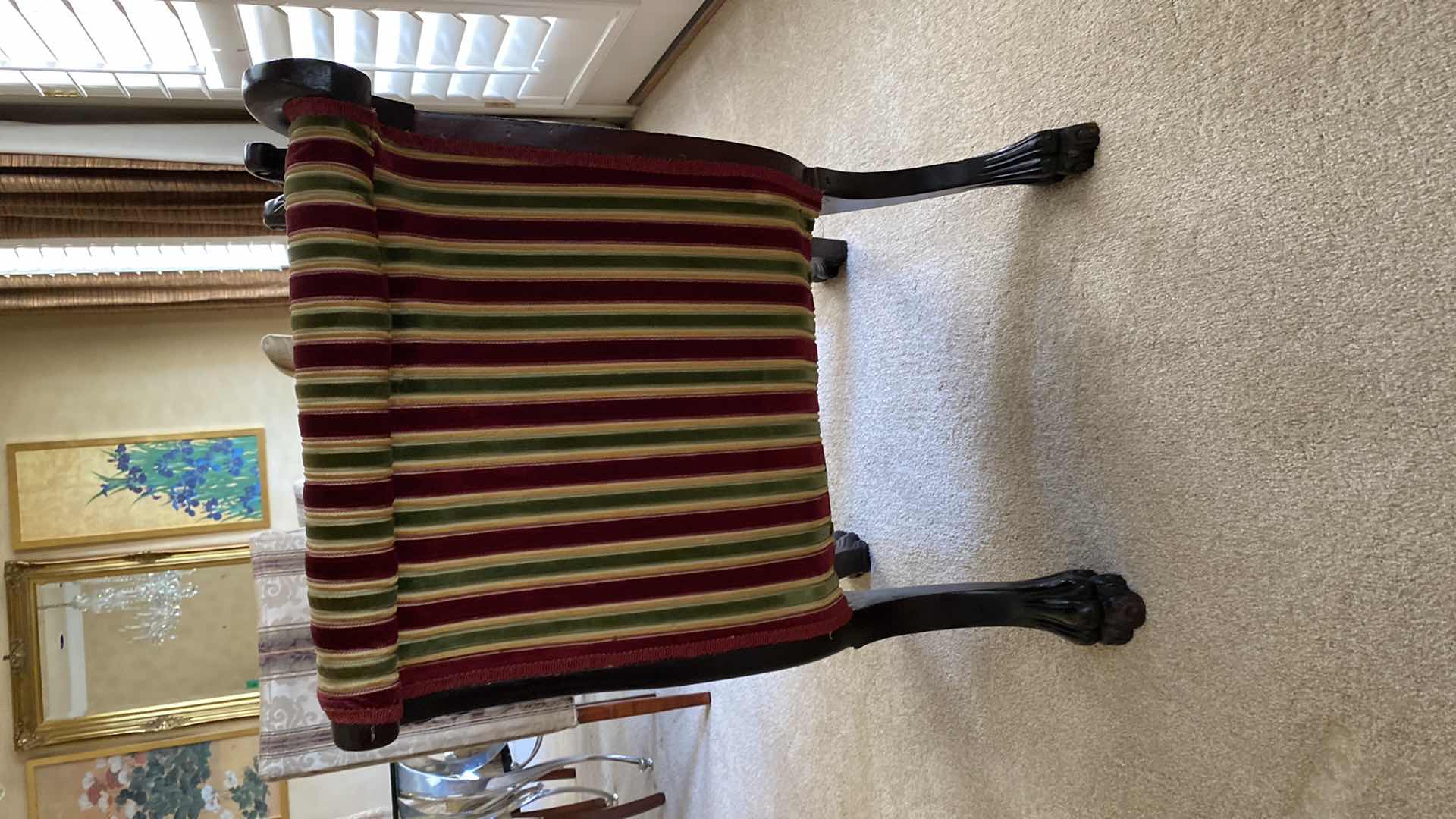 Photo 1 of VINTAGE EMPIRE STYLE  CHAIR 31” X 21” H31” INCLUDES PILLOW