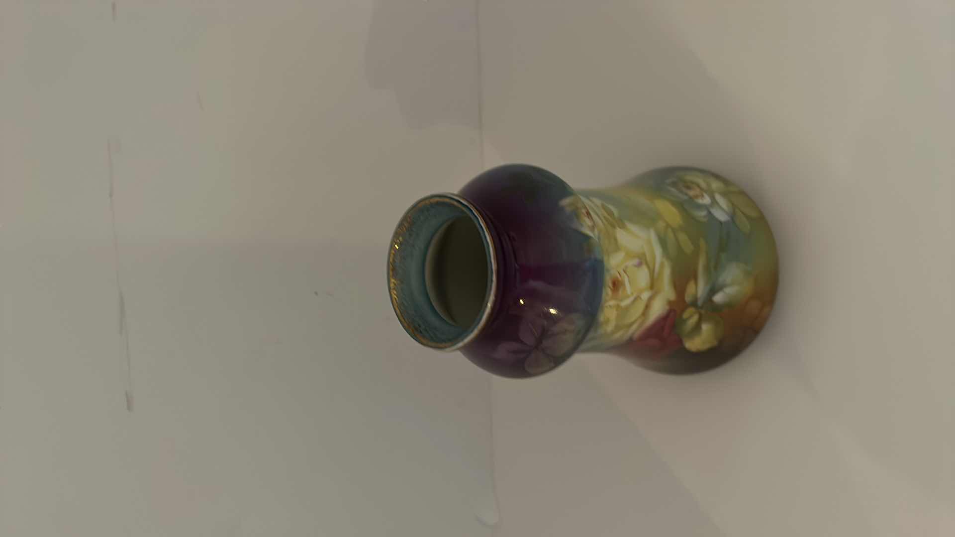 Photo 1 of ROYAL BONN GERMANY NUMBERED HAND PAINTED VINTAGE PORCELAIN VASE H8”