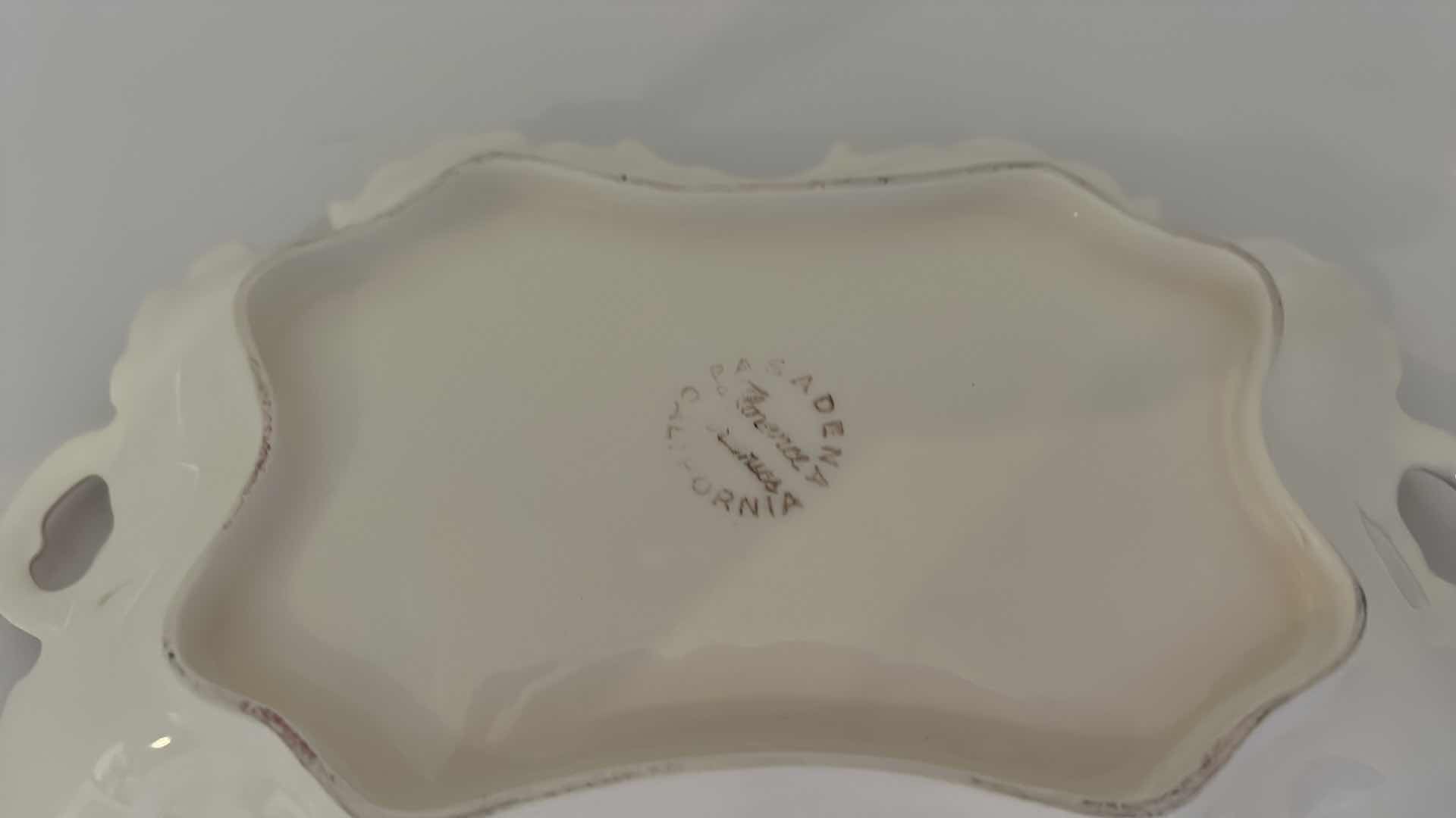 Photo 1 of VINTAGE PORCELAIN DISH 9” FLORENCE PASADENA CALIFORNIA