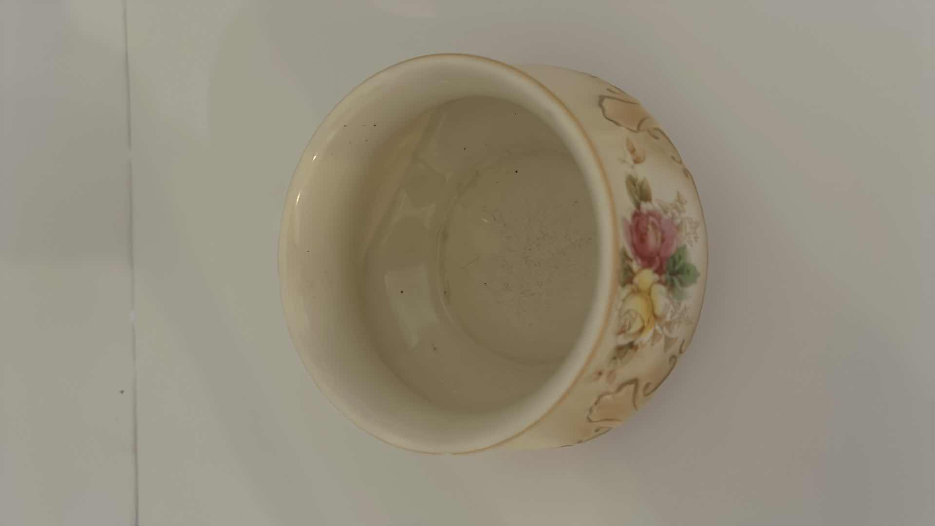 Photo 1 of ANTIQUE HANDPAINTED PORCELAIN HAIR RECEIVER NUMBERED