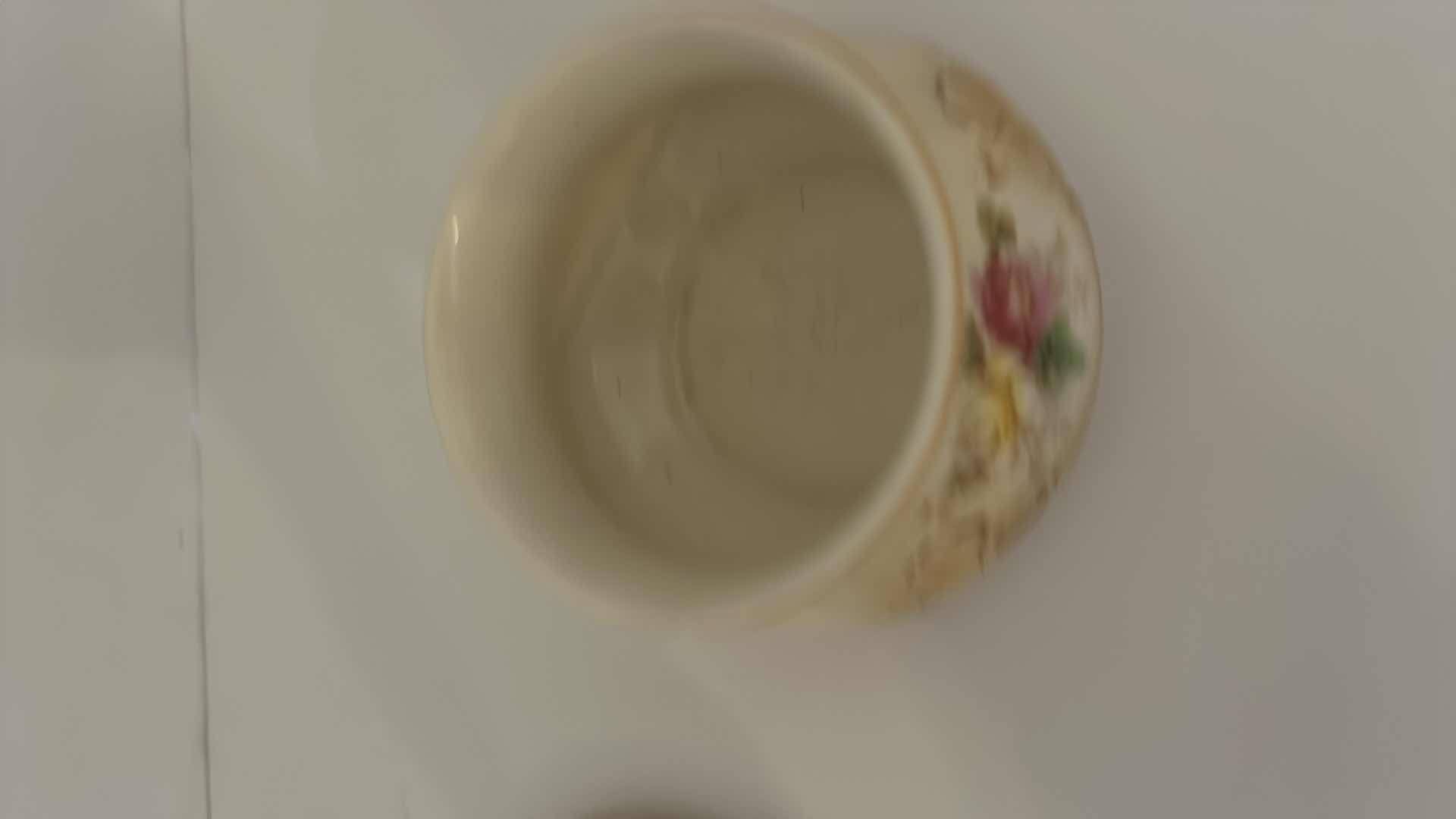 Photo 1 of ANTIQUE HANDPAINTED PORCELAIN HAIR RECEIVER NUMBERED