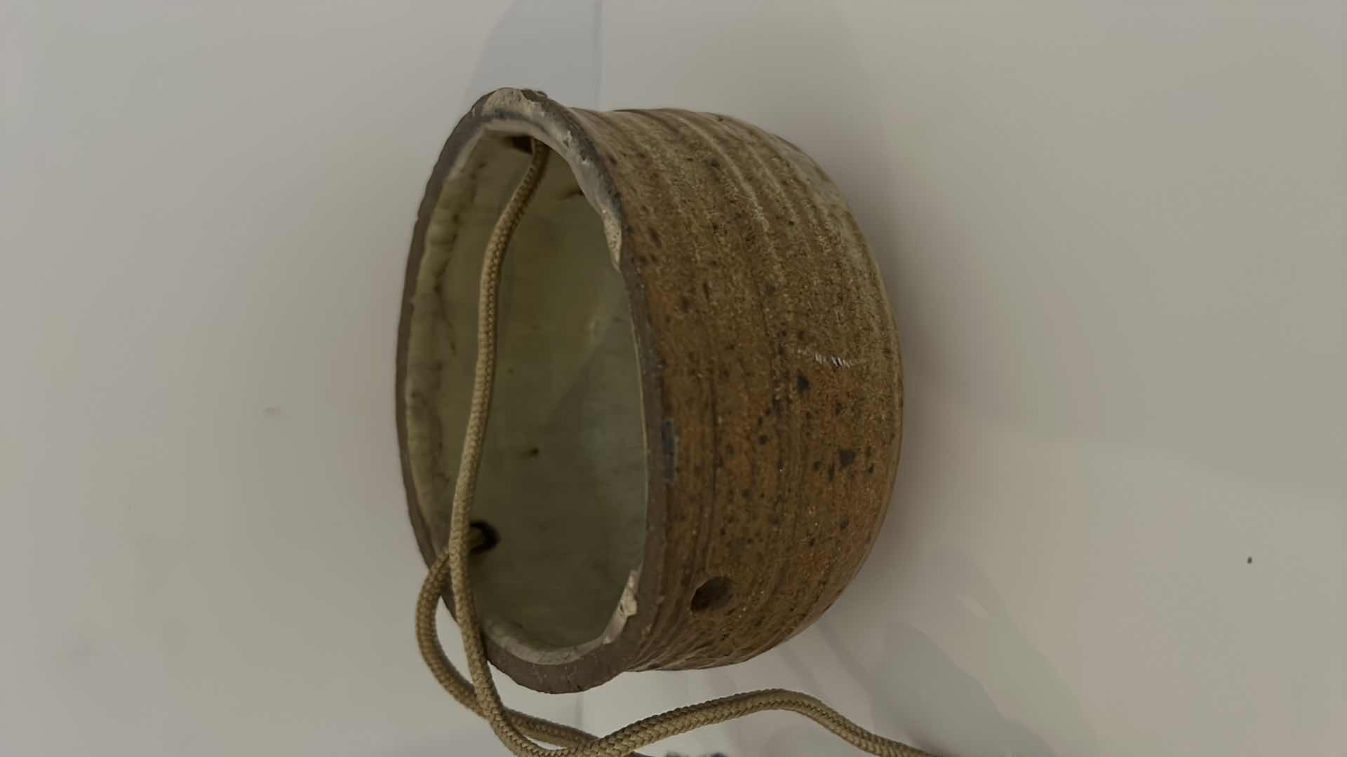 Photo 1 of POTTERY AND STONEWARE ASSORTMENT WITH TWO HANGING POTS 4” x 3”