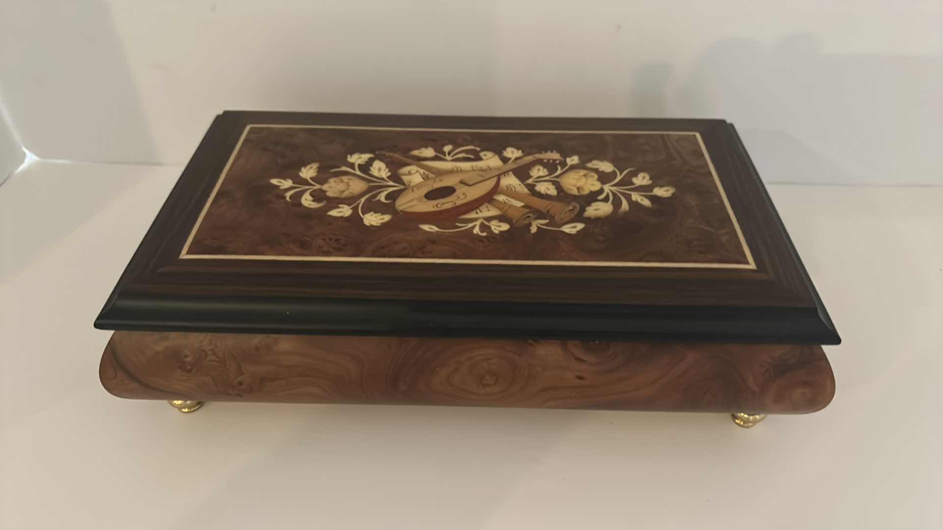 Photo 1 of INLAID WOOD MUSIC BOX MADE IN SORRENTO ITALY BY SKILLED ARTISANS 