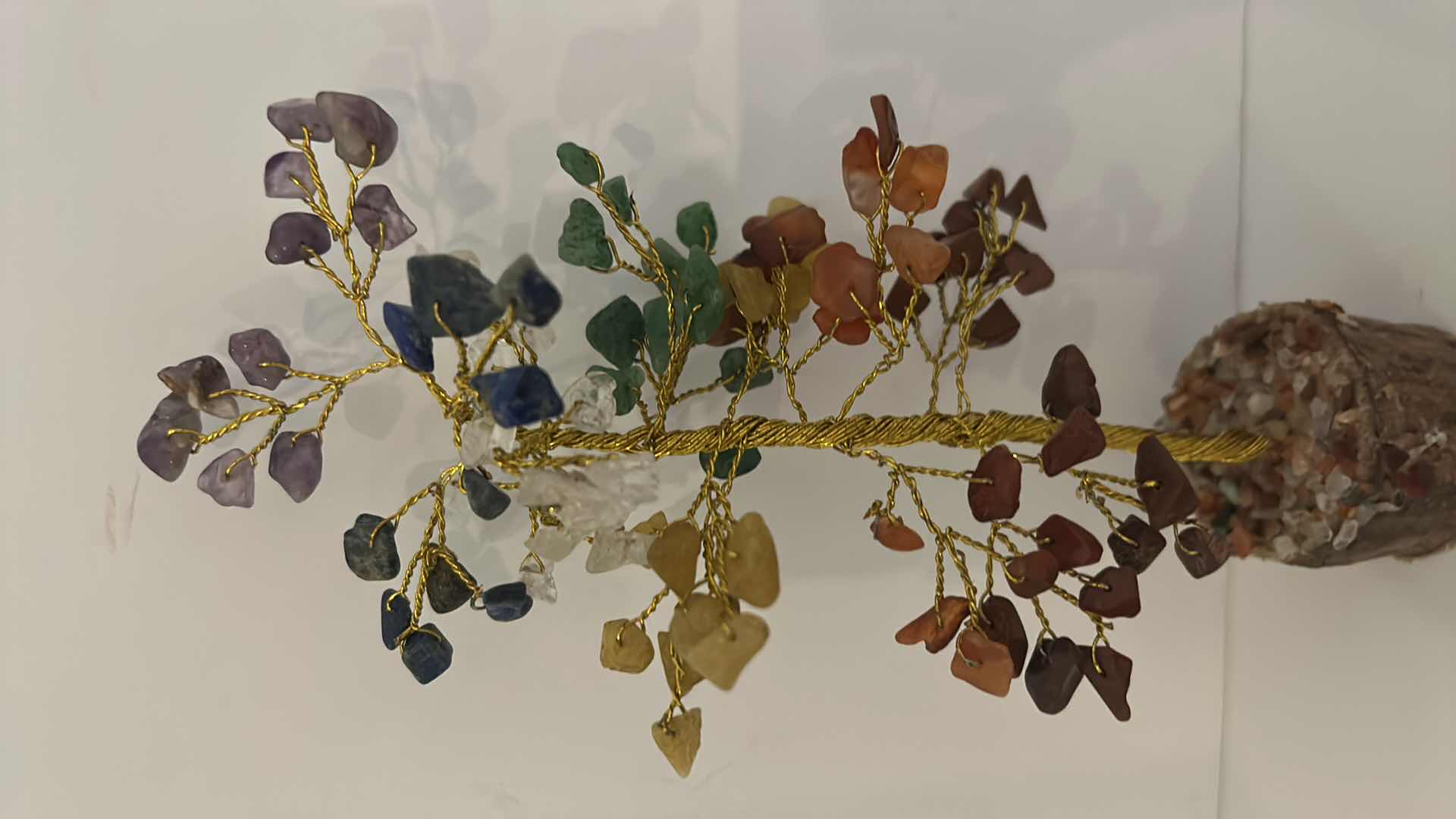 Photo 1 of GOLD WIRE WRAPPED TREE W GEMSTONES H8”